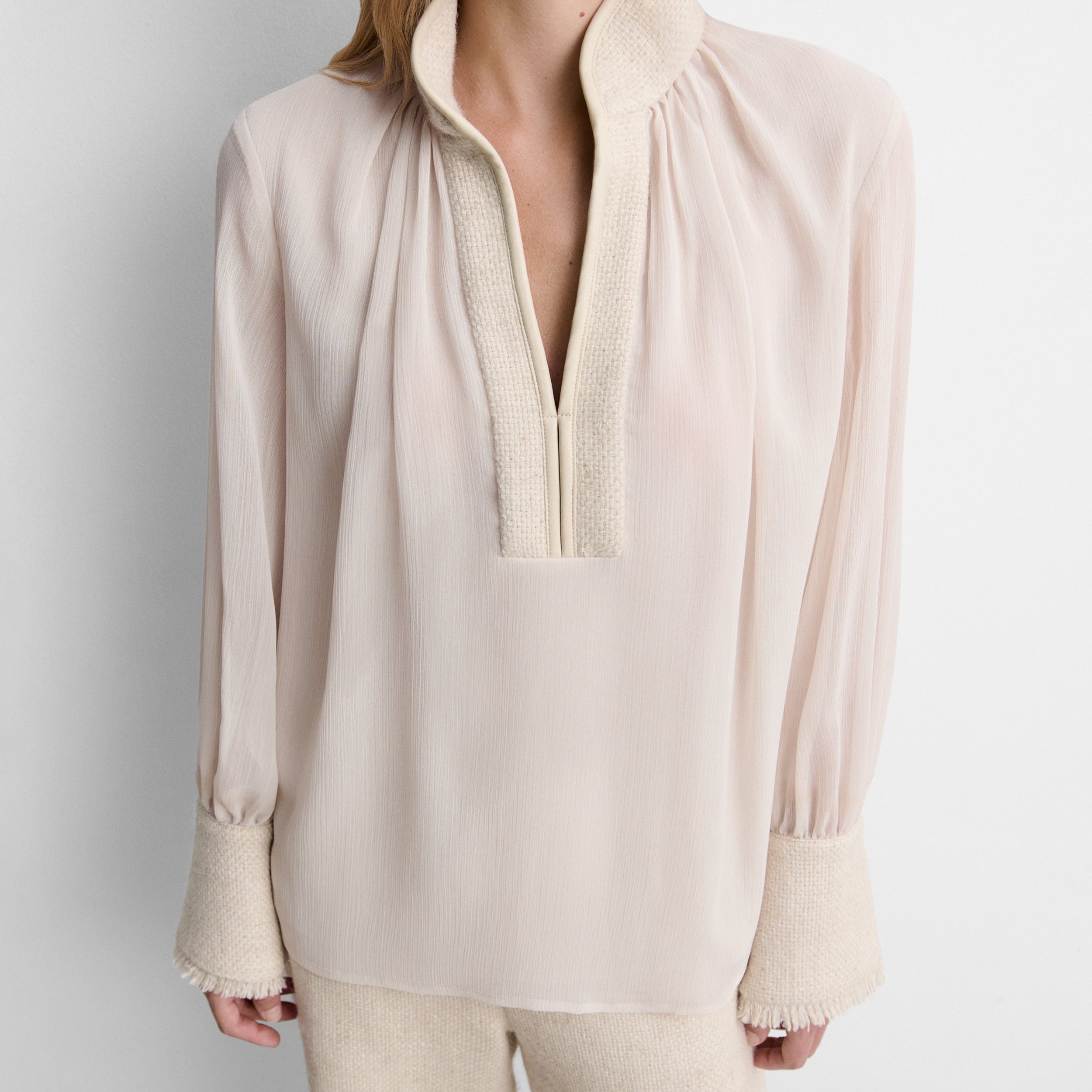 Blusa gasa bimateria