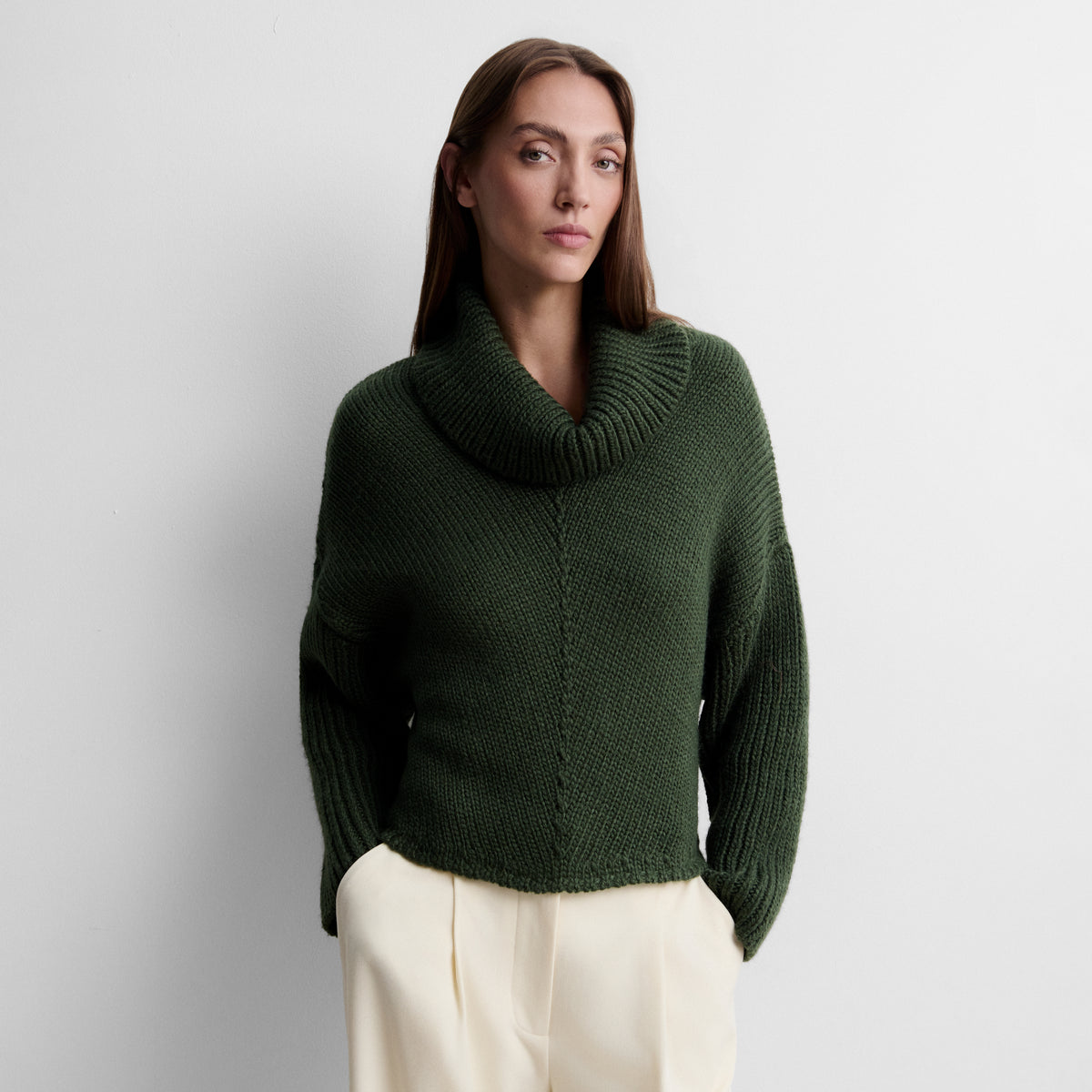 Pull col roulé