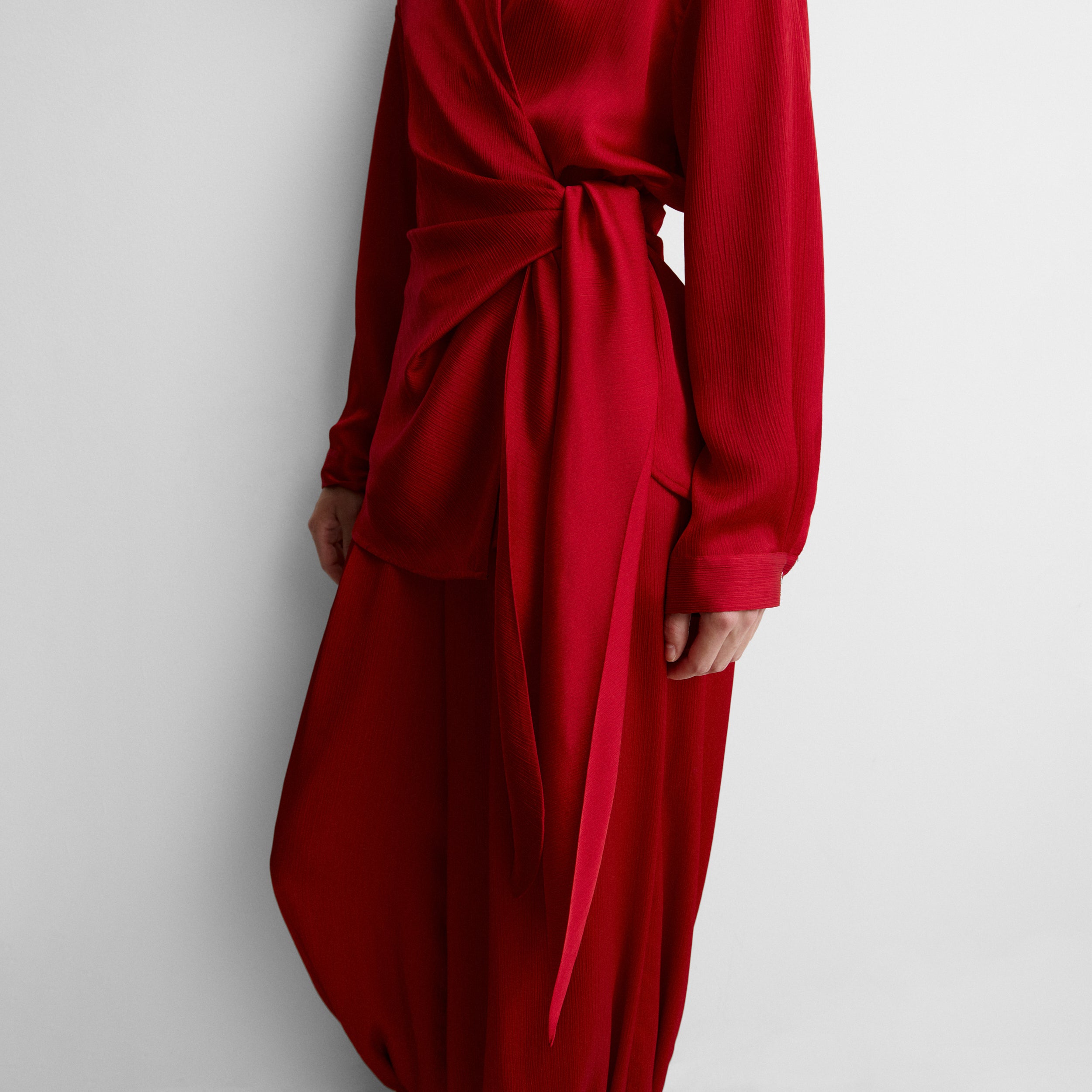Blouse fluide à nœud