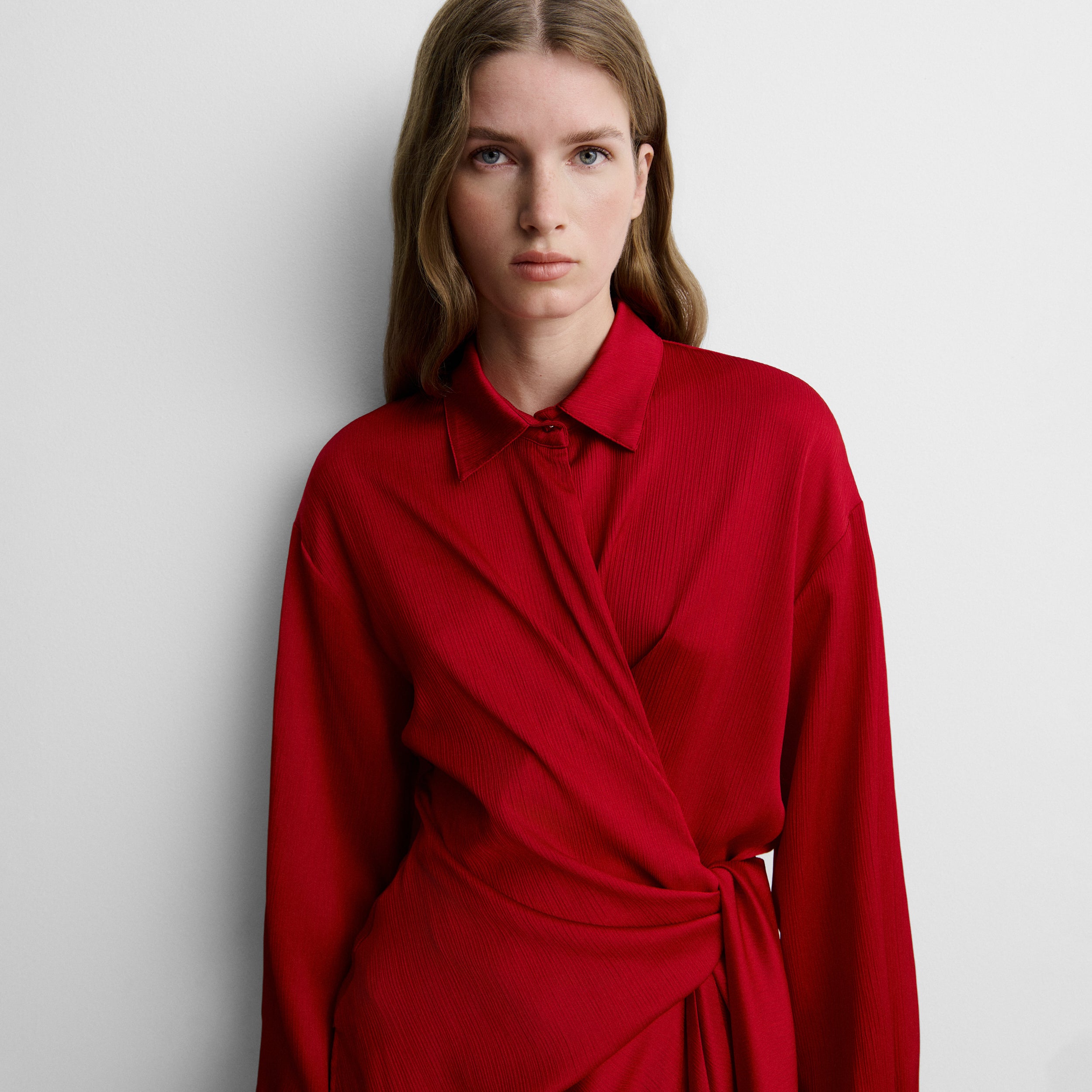 Blouse fluide à nœud