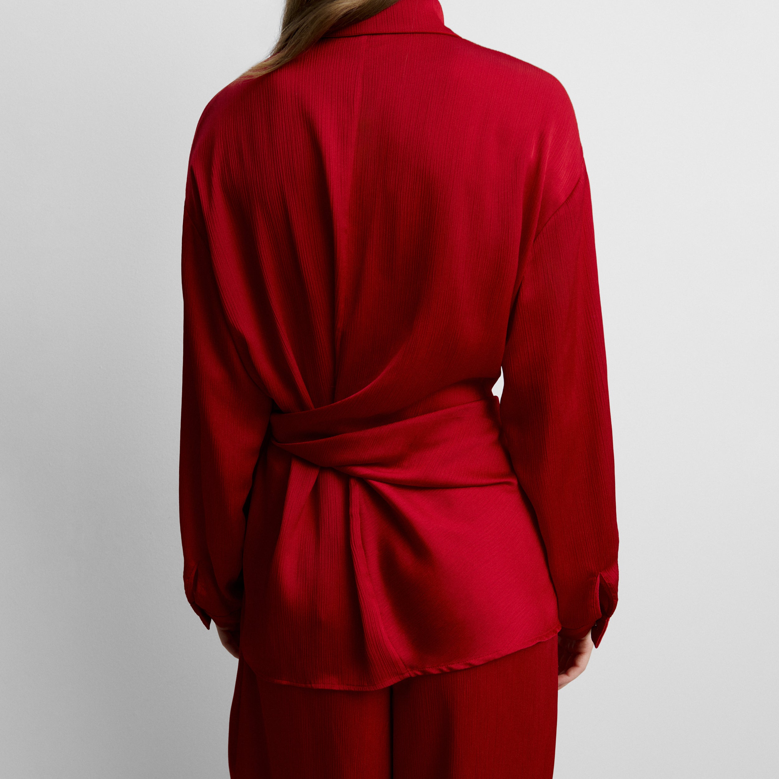 Blouse fluide à nœud