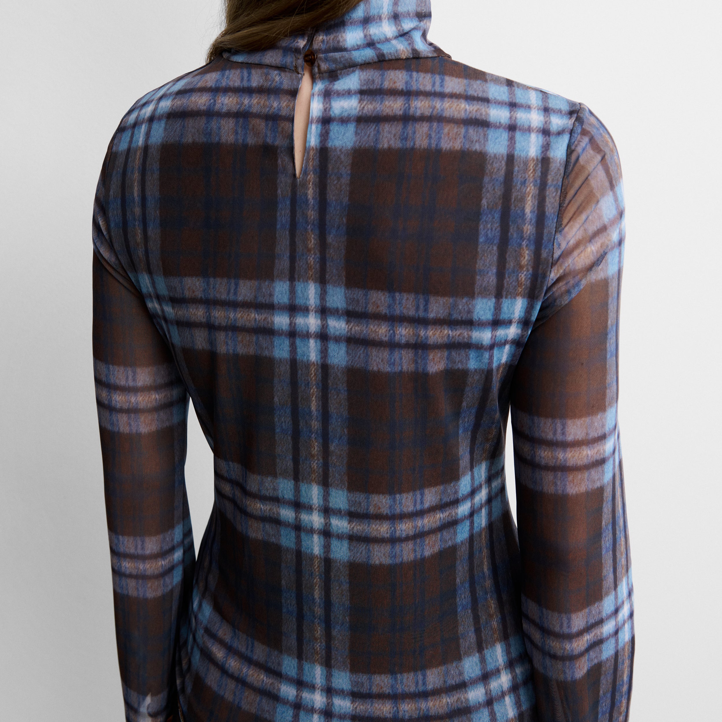 Top tul estampado