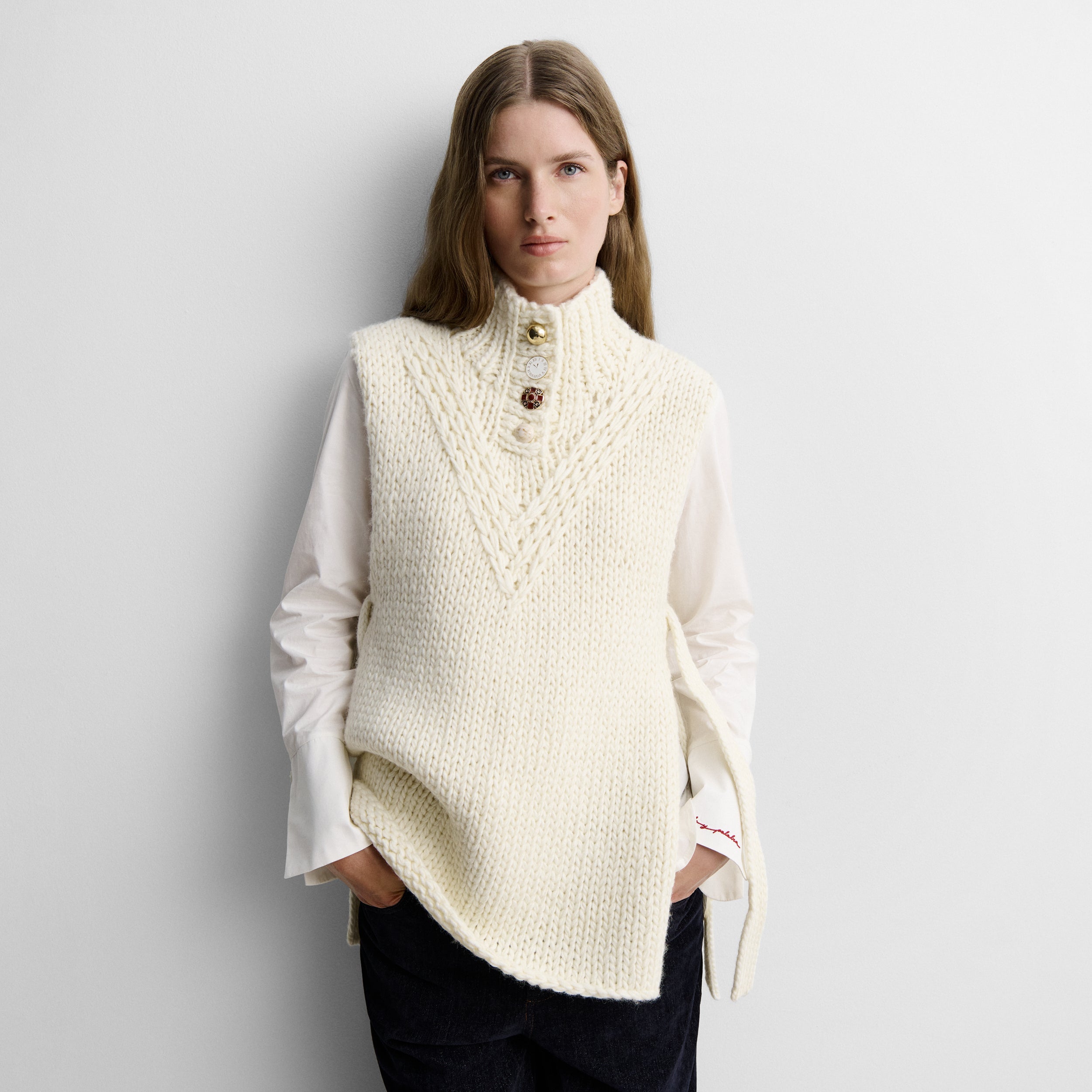Gilet en maille à boutons