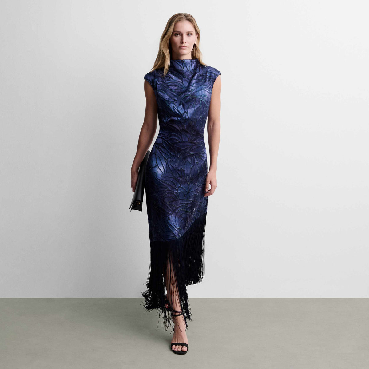 Robe midi à franges