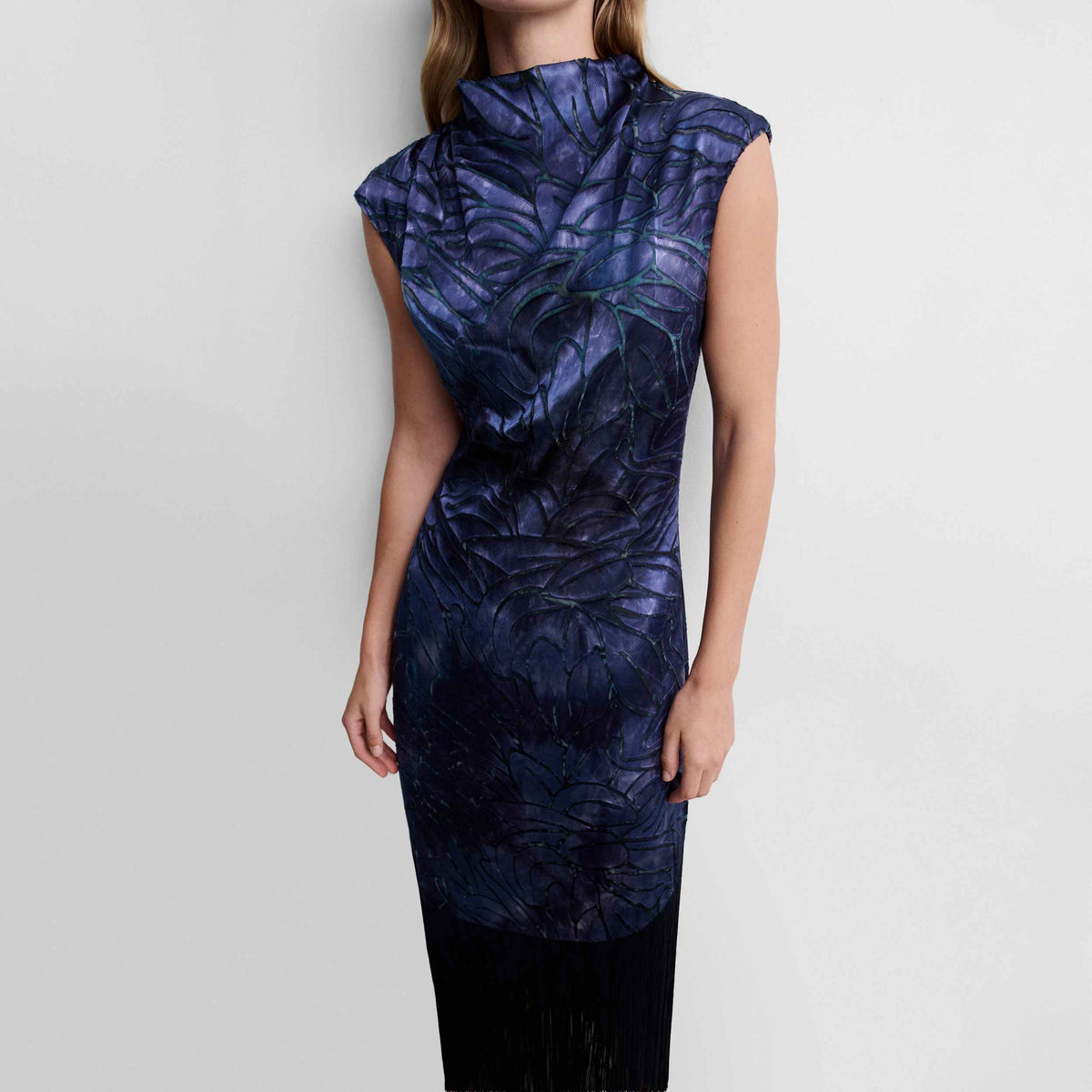 Robe midi à franges