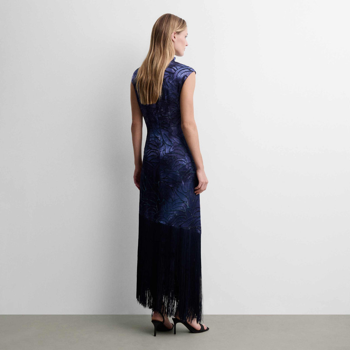 Robe midi à franges