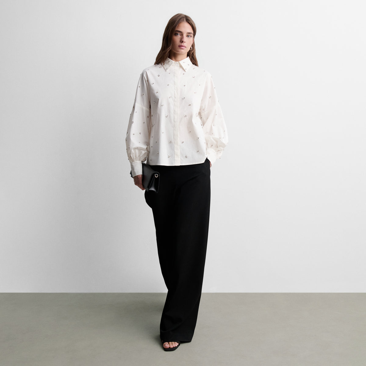 Blouse manches longues à strass