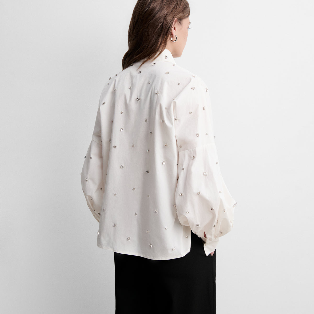 Blouse manches longues à strass
