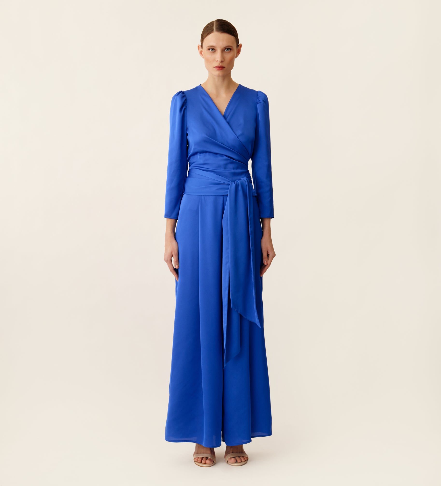 Satin palazzo pants
