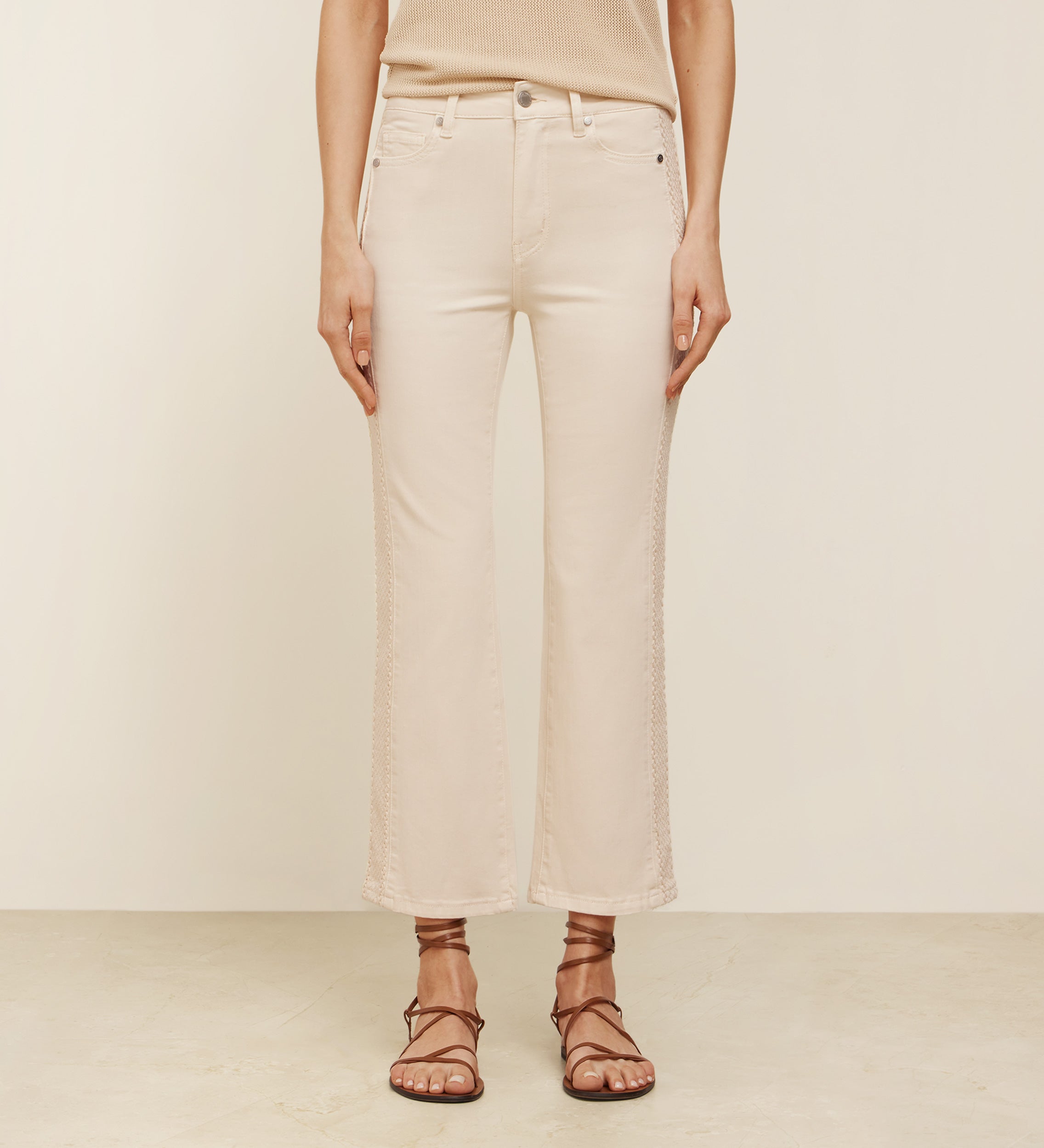 Pantalon long brodé