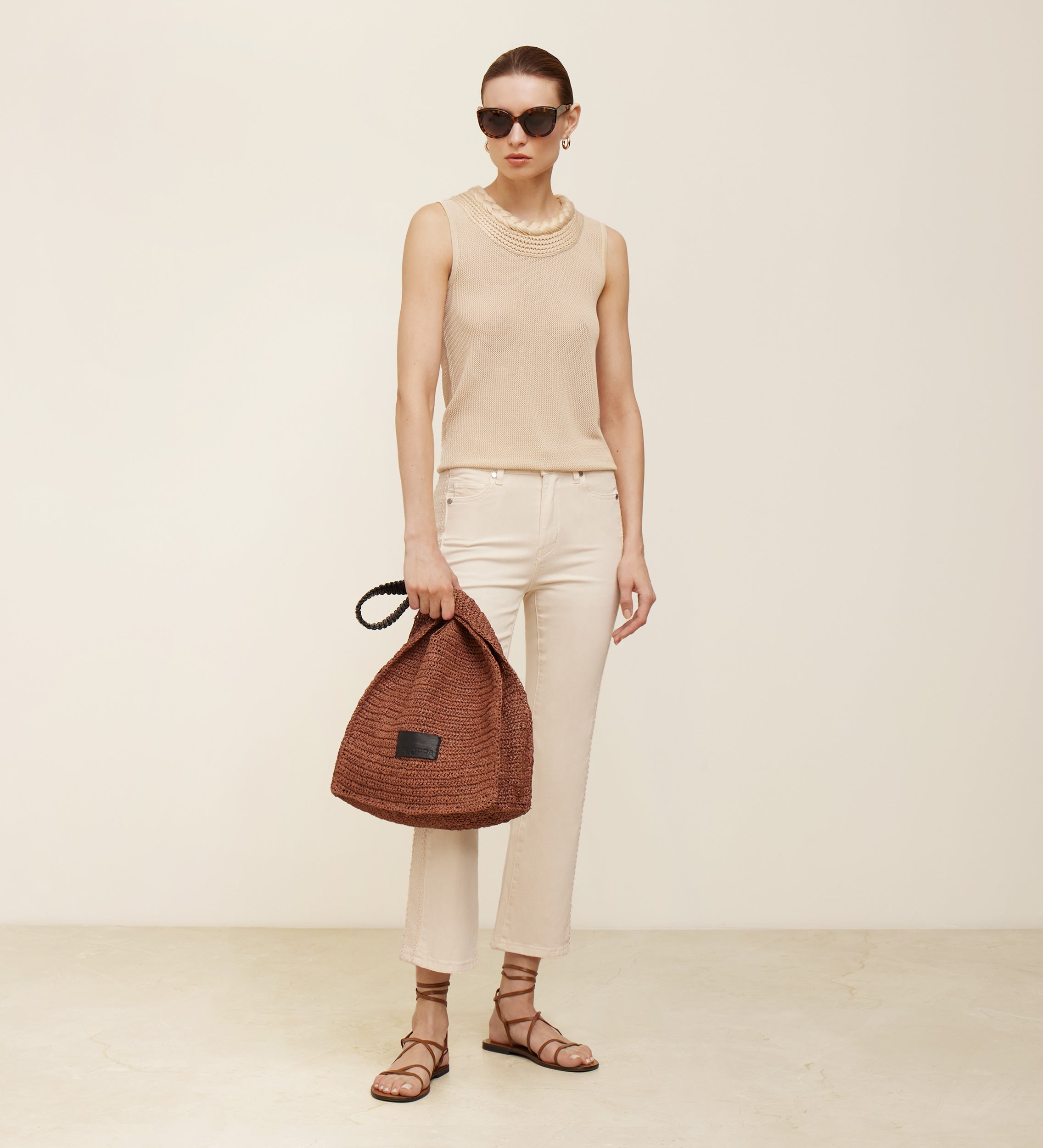Pantalon long brodé