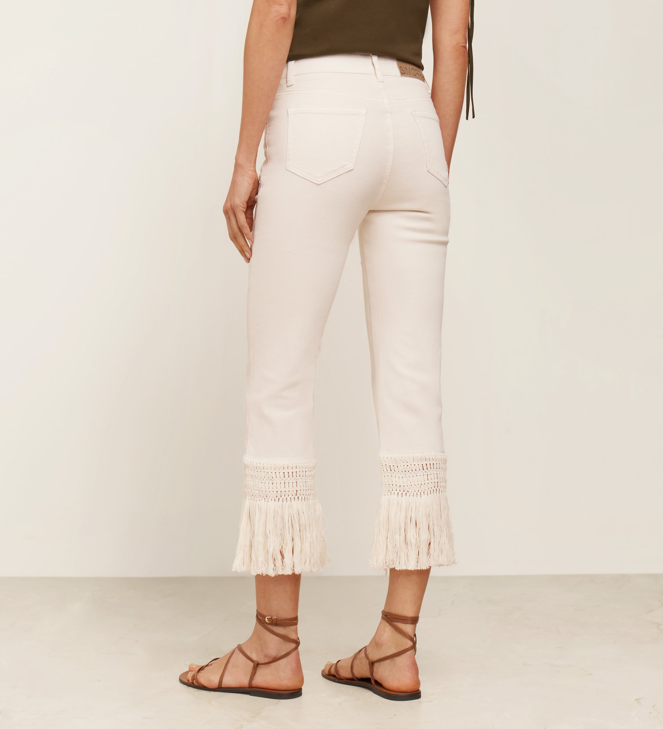 Fringe hem pants
