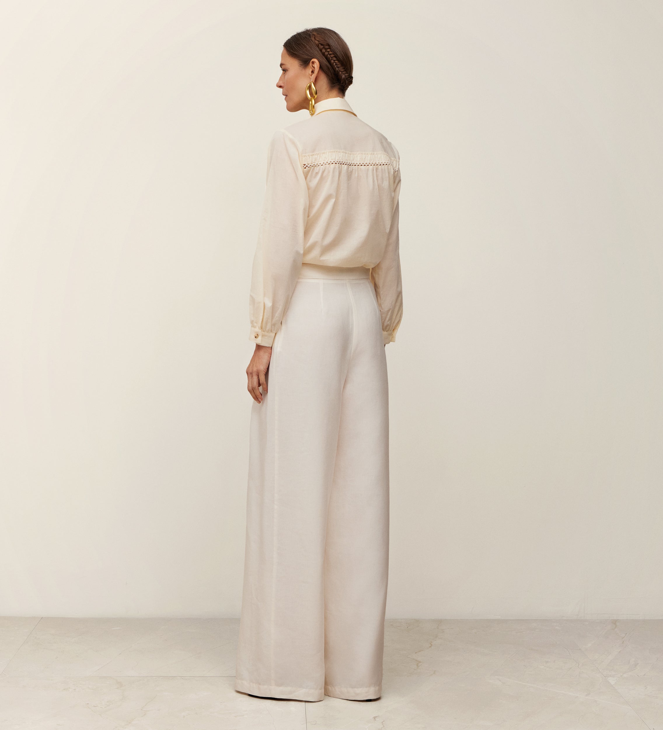 Blouse à empiècement à franges