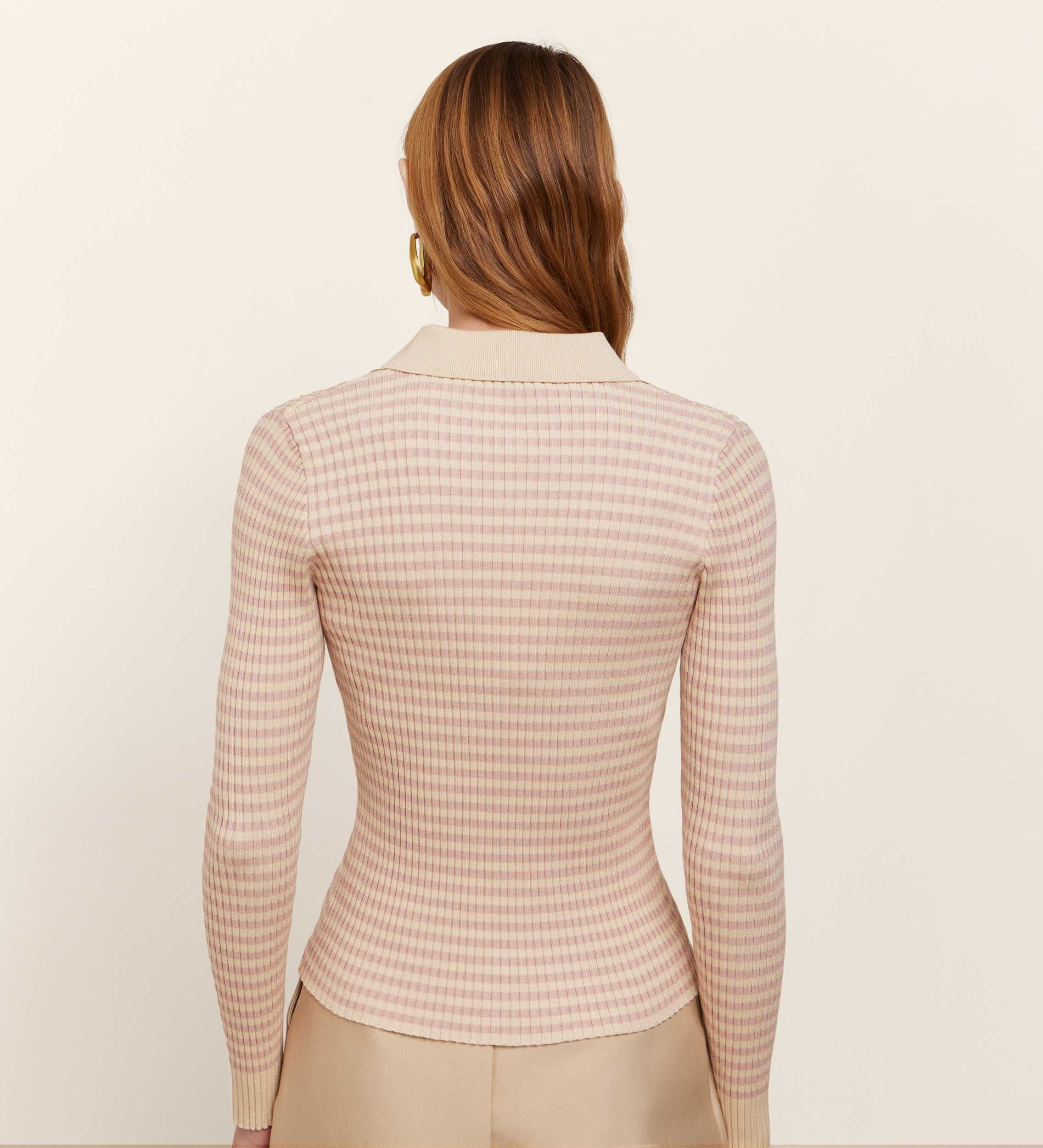 Striped knit cardigan