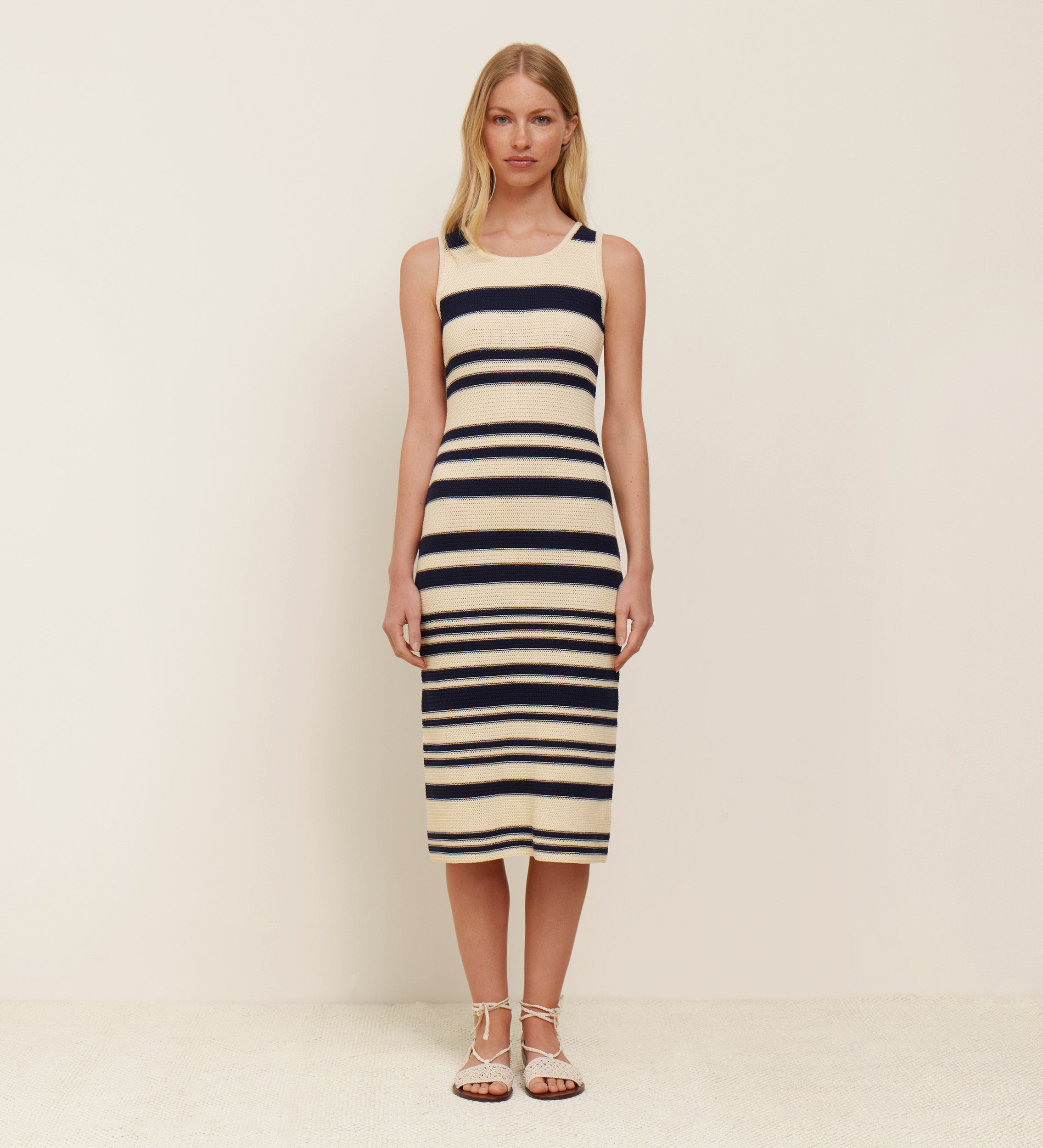 Vestido tricot rayas