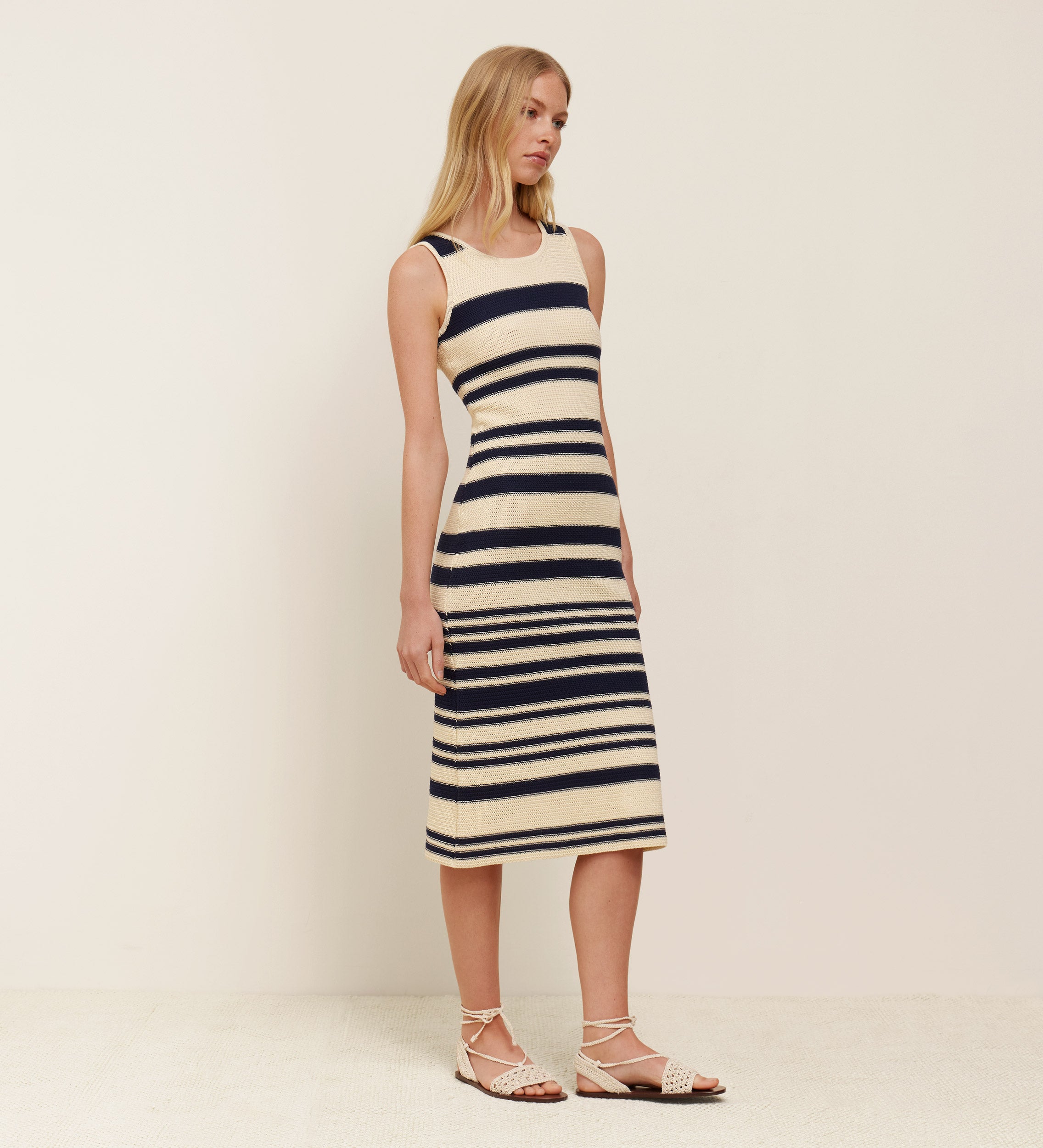 Vestido tricot rayas