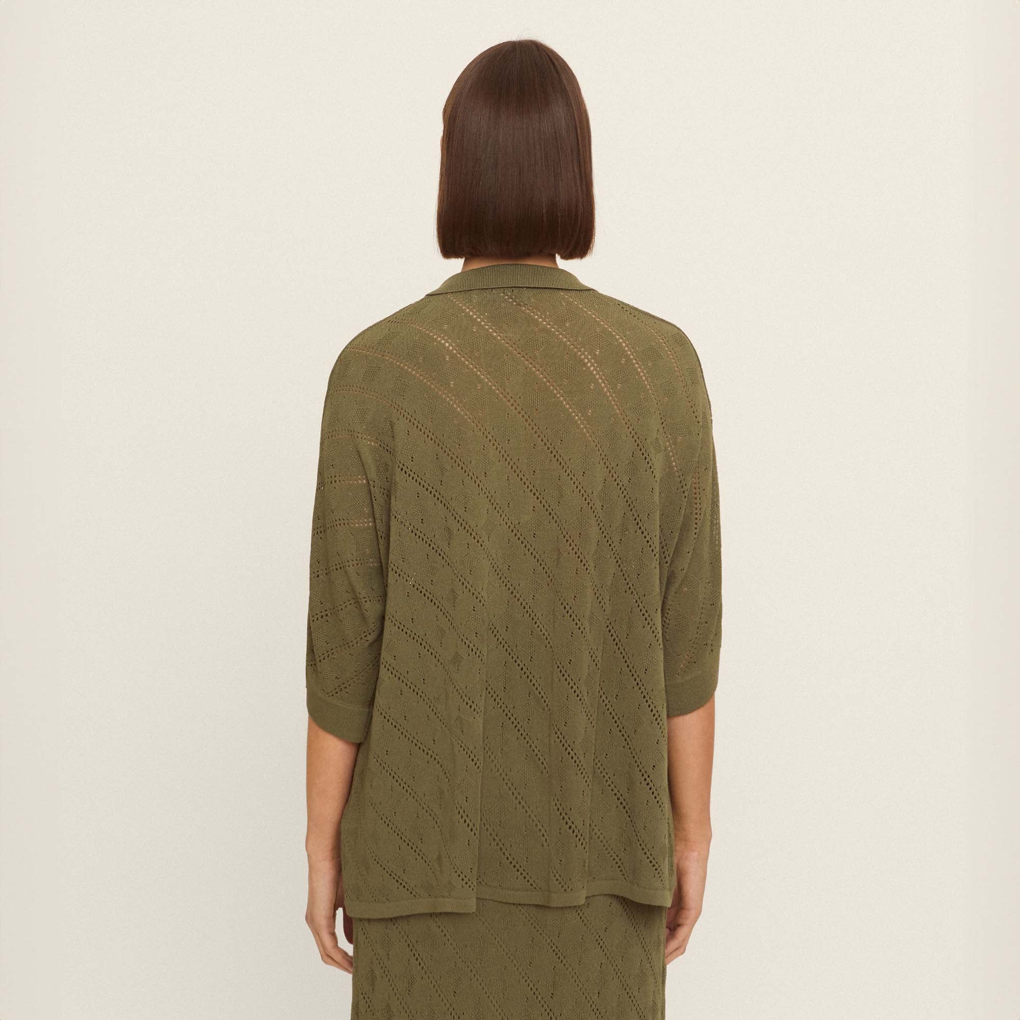 Oversize openwork knit top