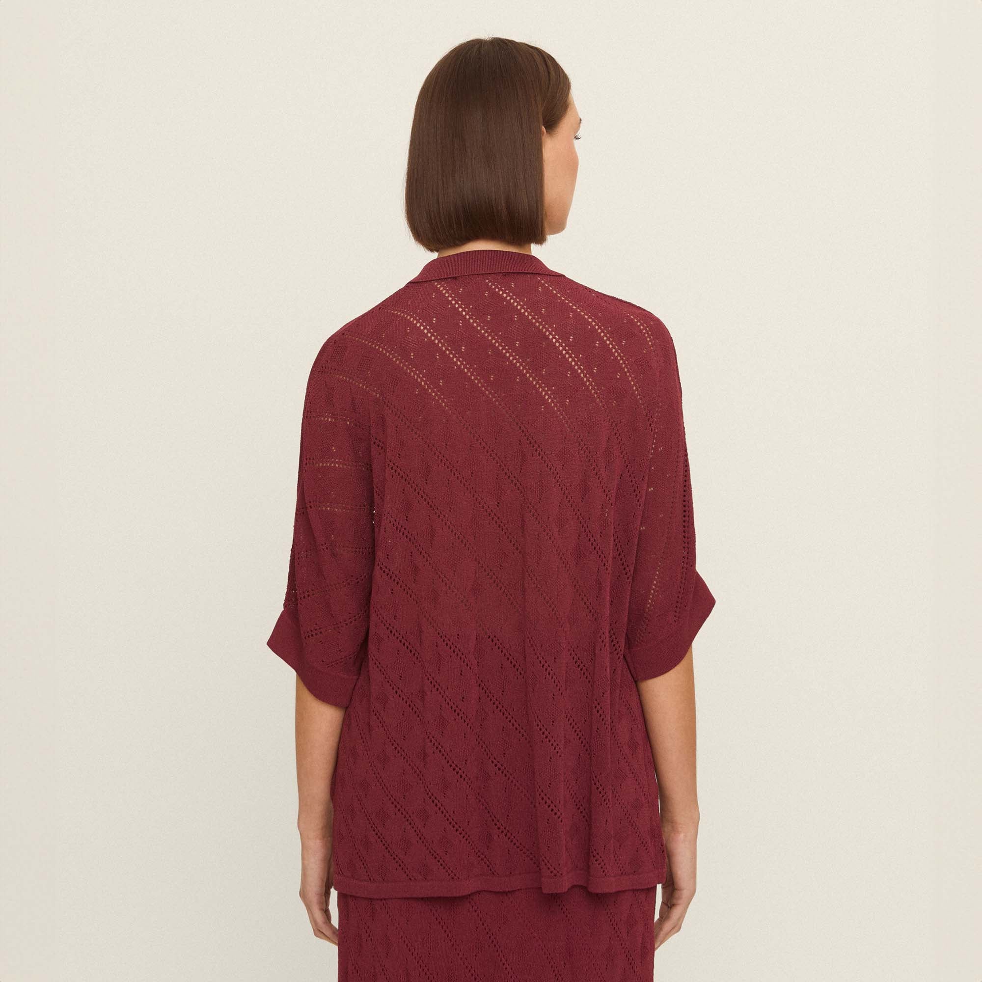 Top punto oversize calado