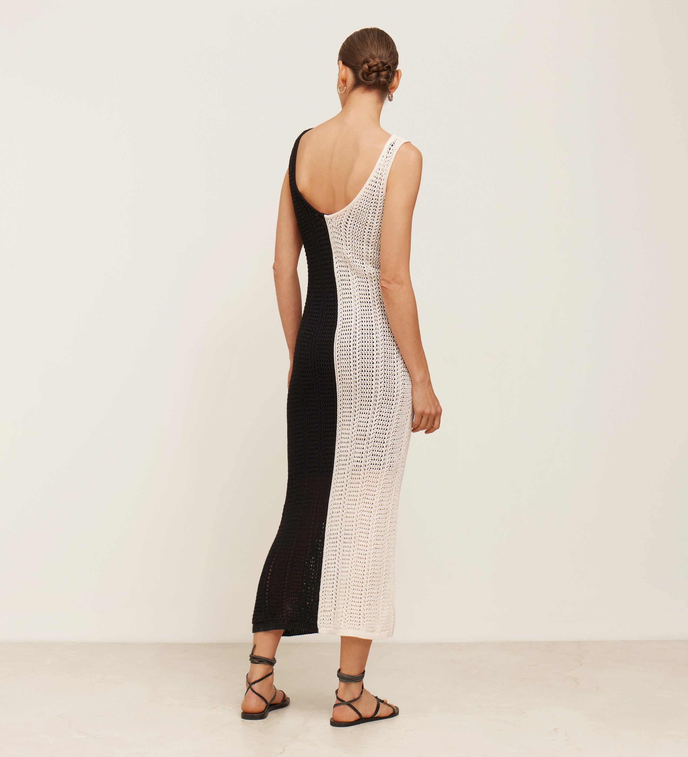 Two-tone tricot dress