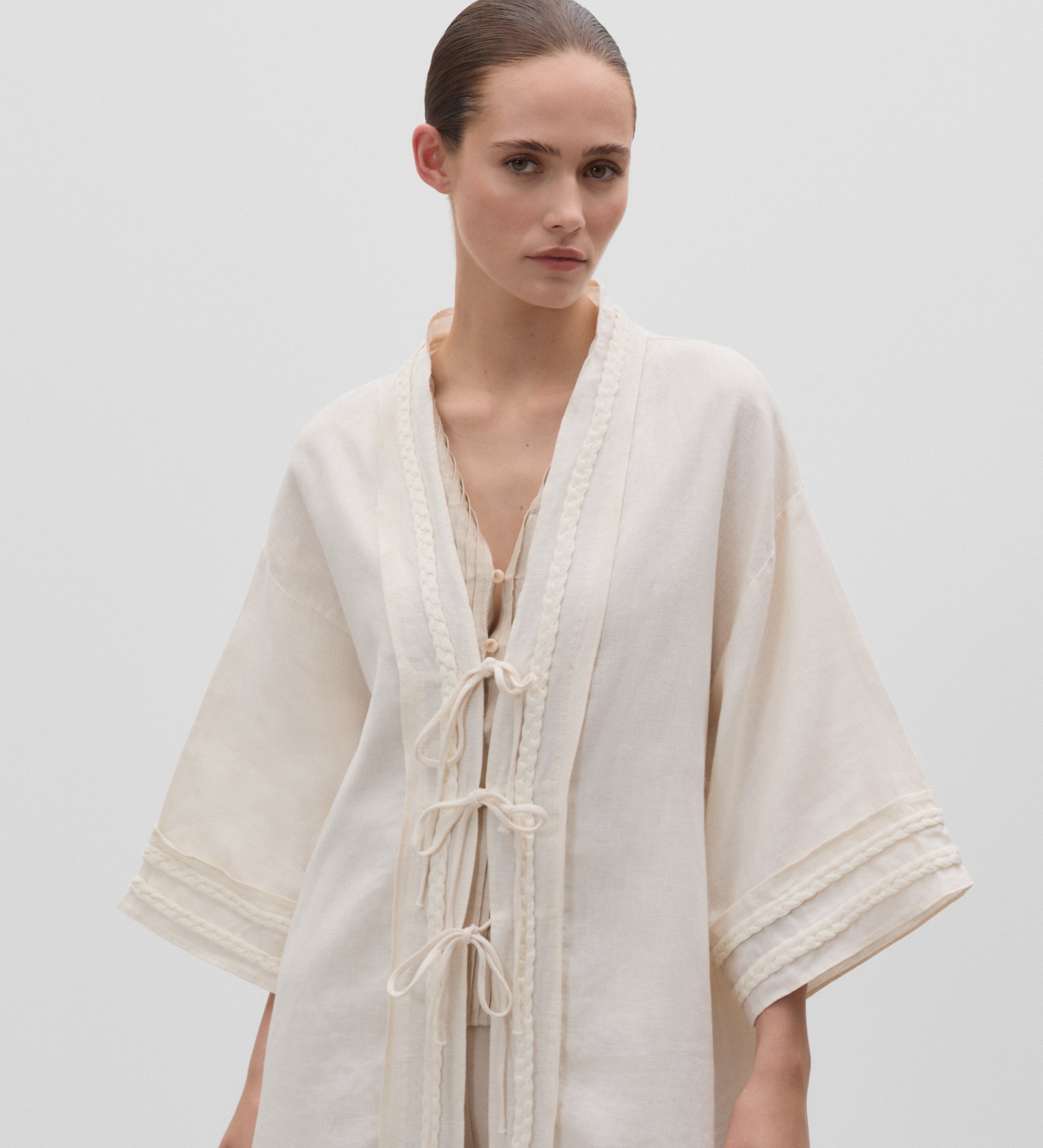 Tresses caftan en lin