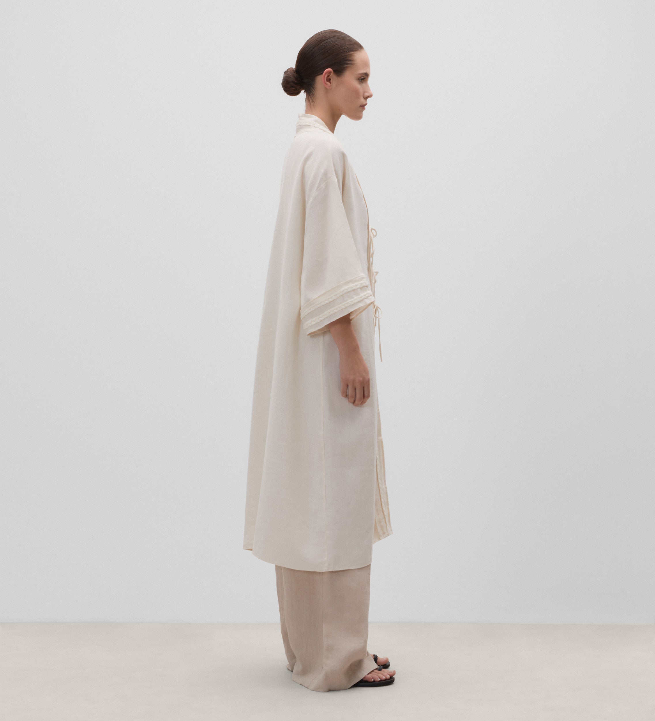 Tresses caftan en lin