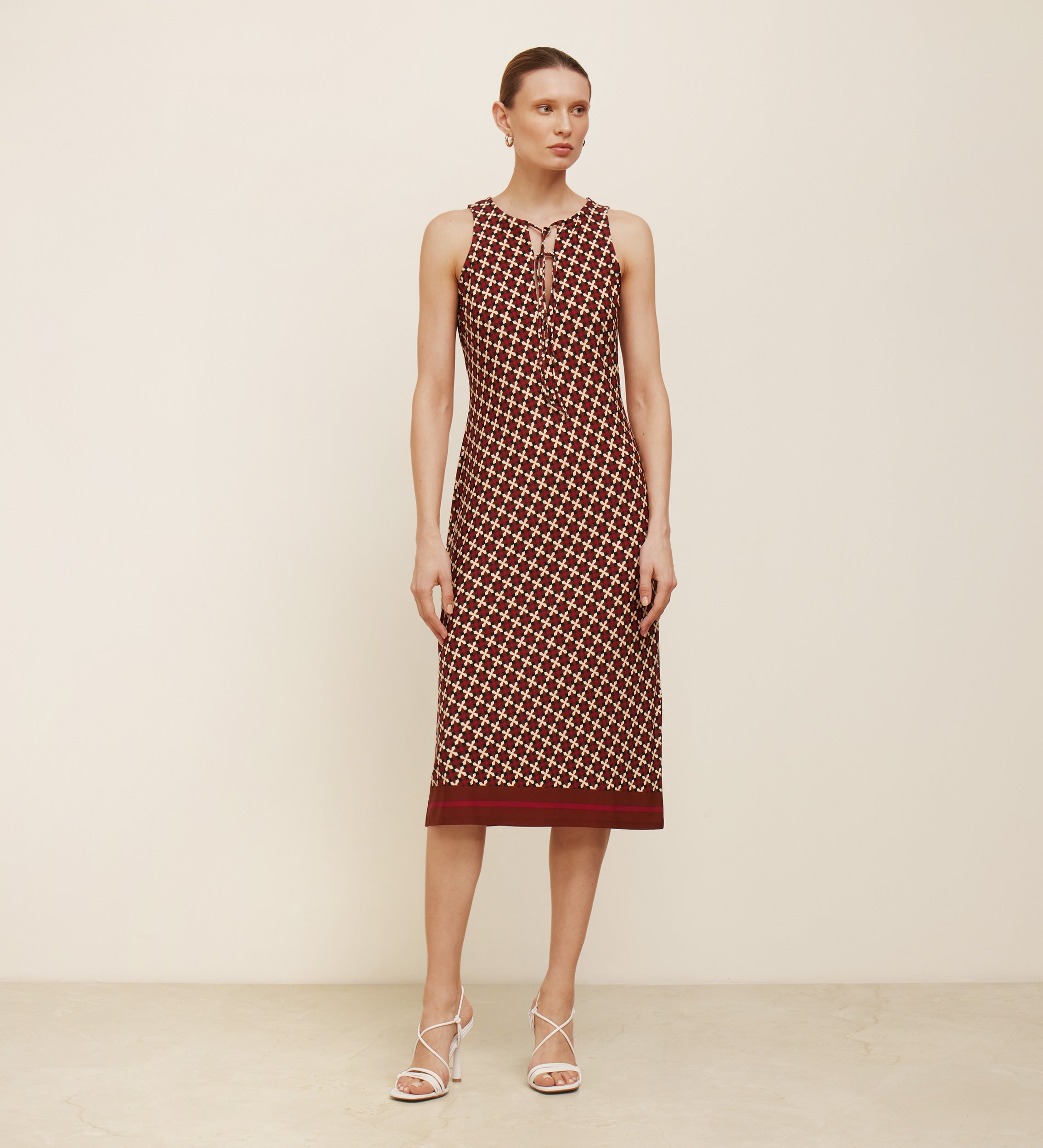 Robe en maille imprimée