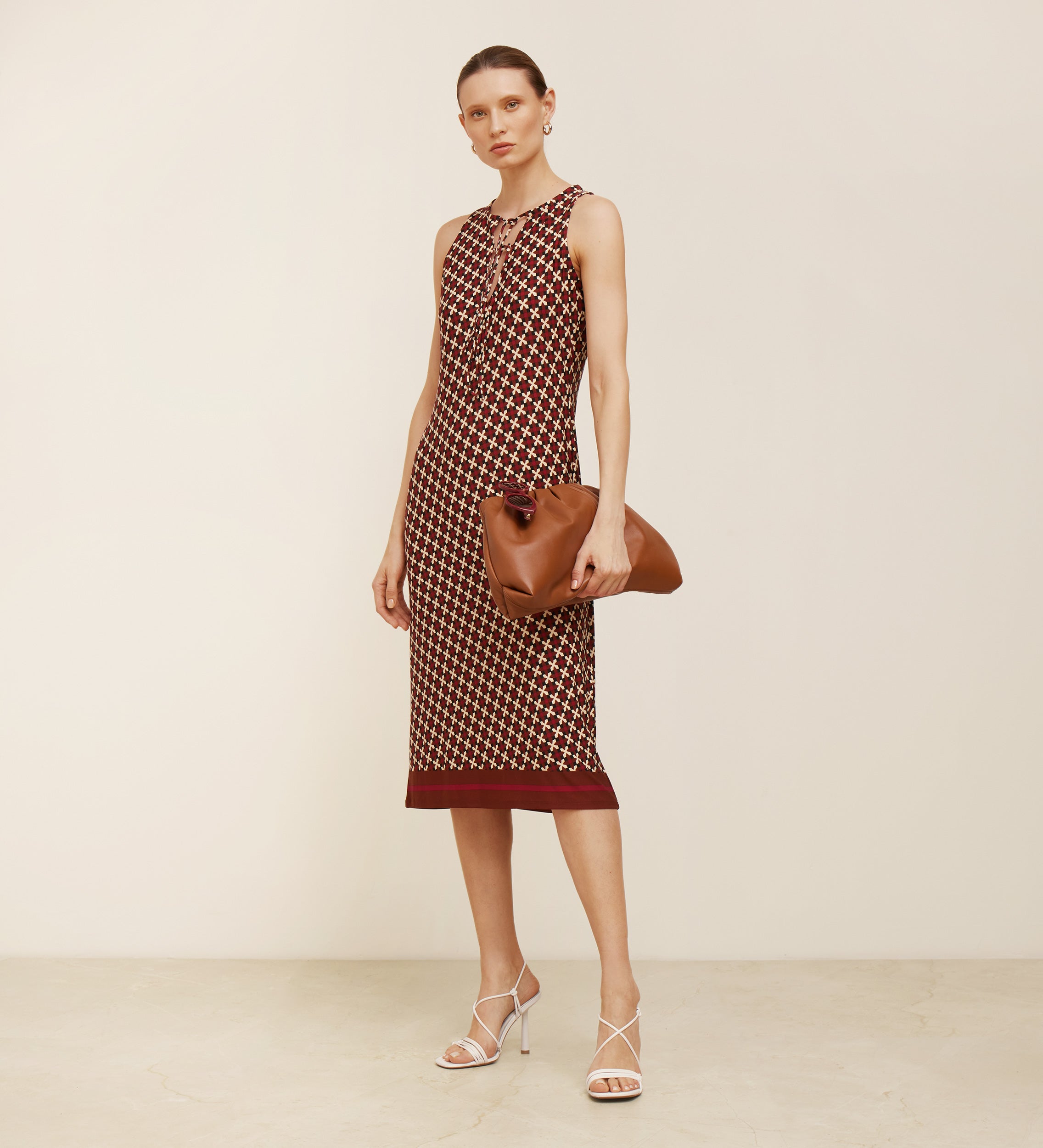 Robe en maille imprimée