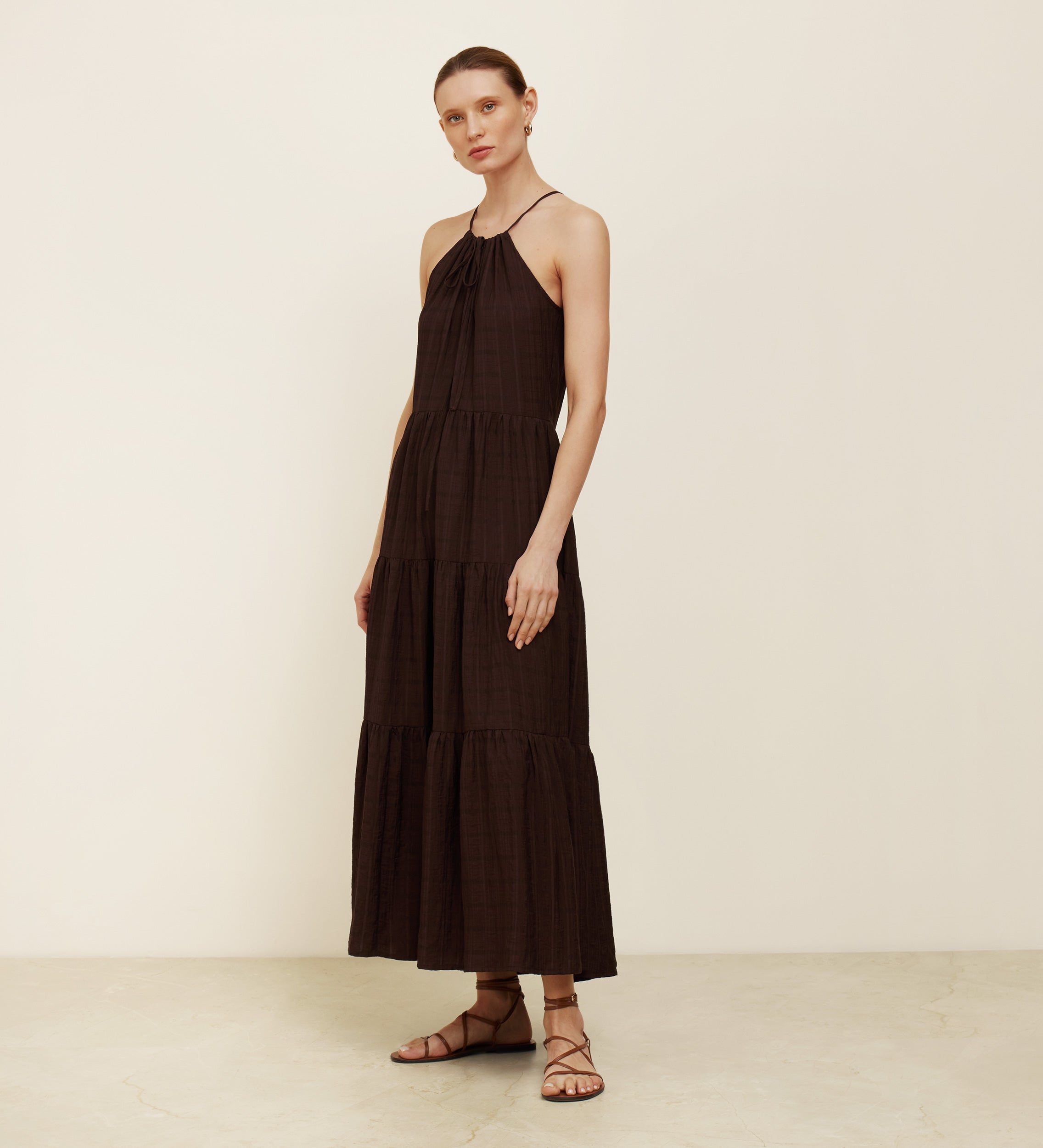 Vestido largo fluído