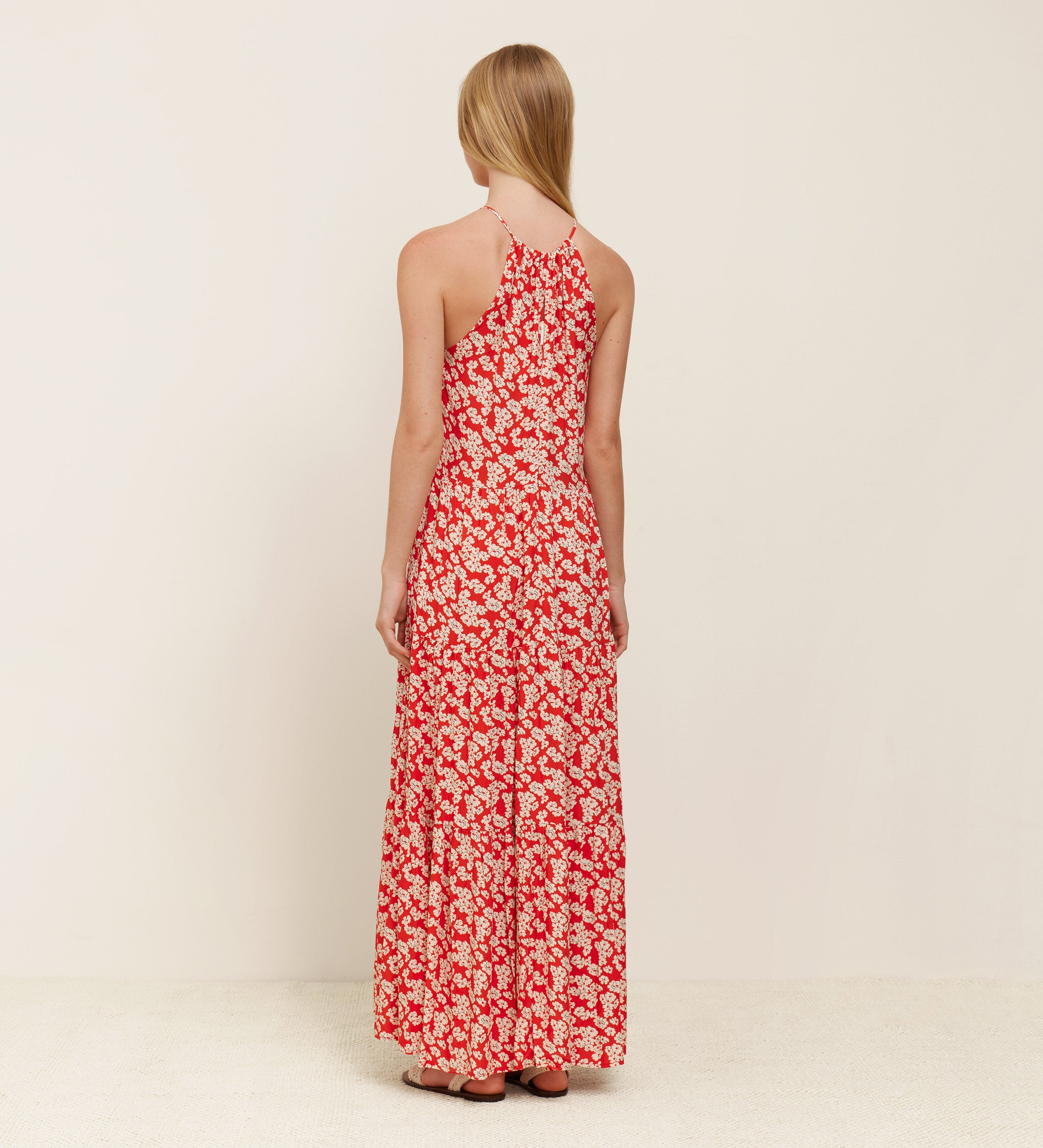 Vestido largo estampado