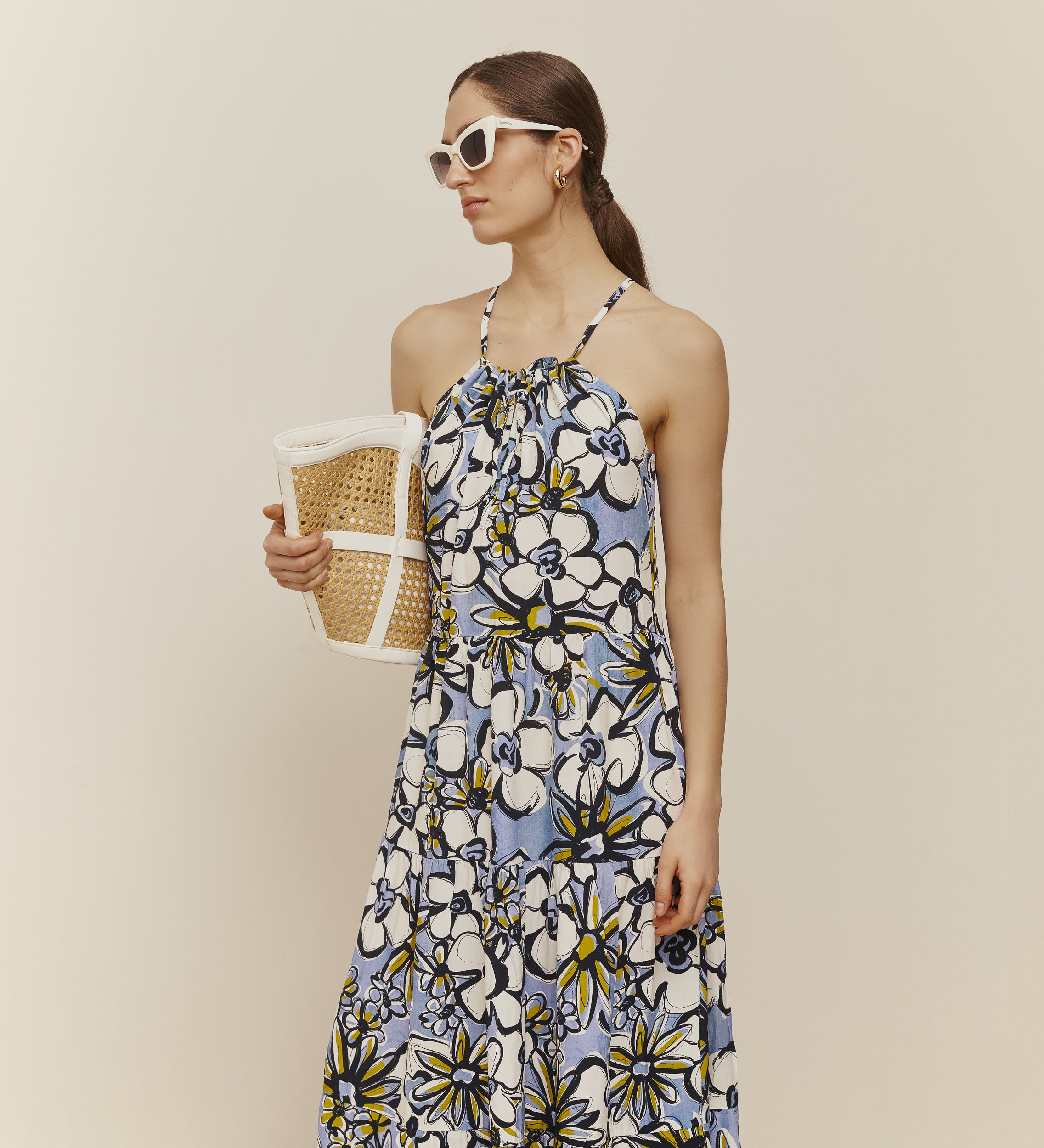 Long printed dress