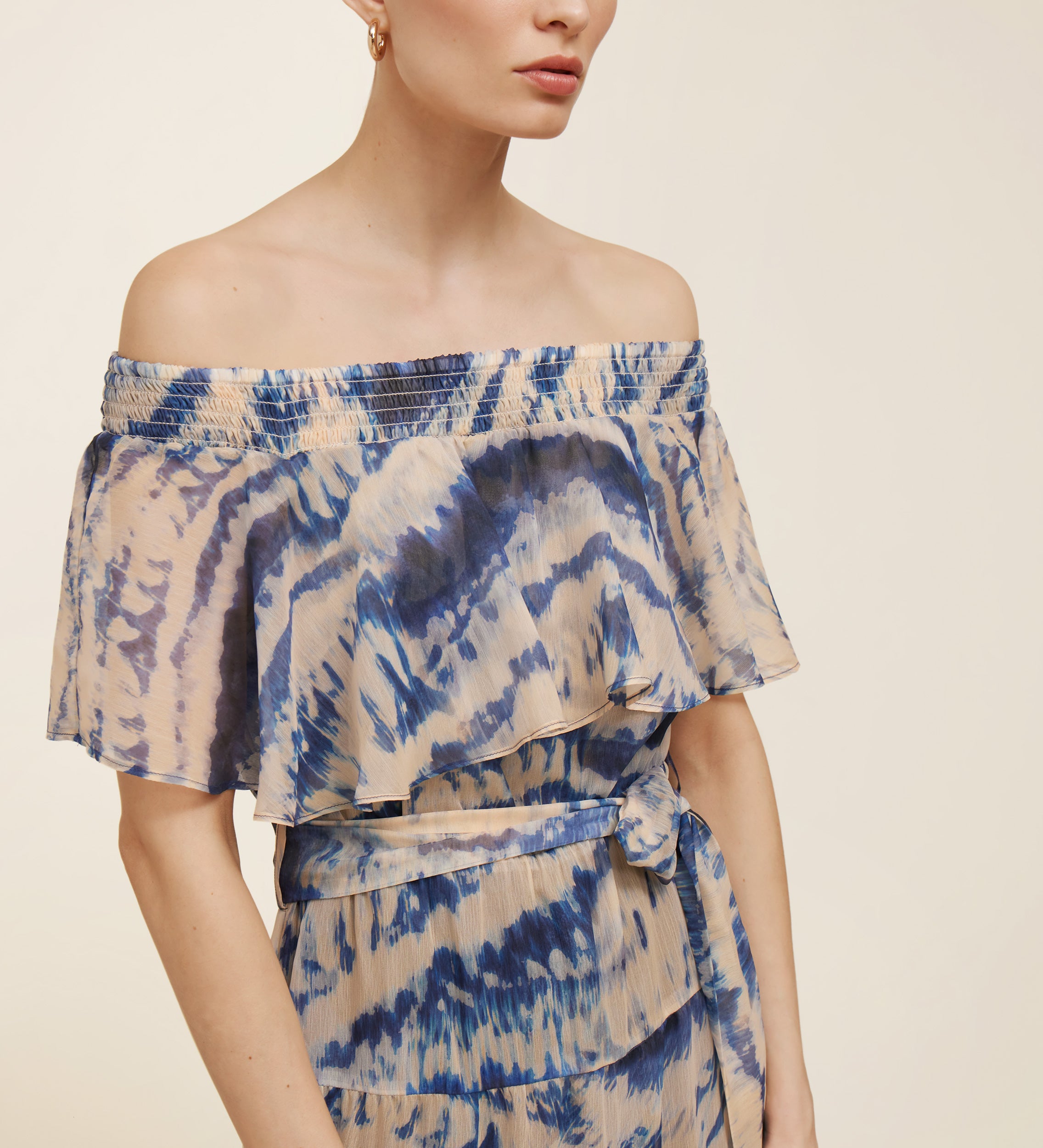 Flowing printed dress