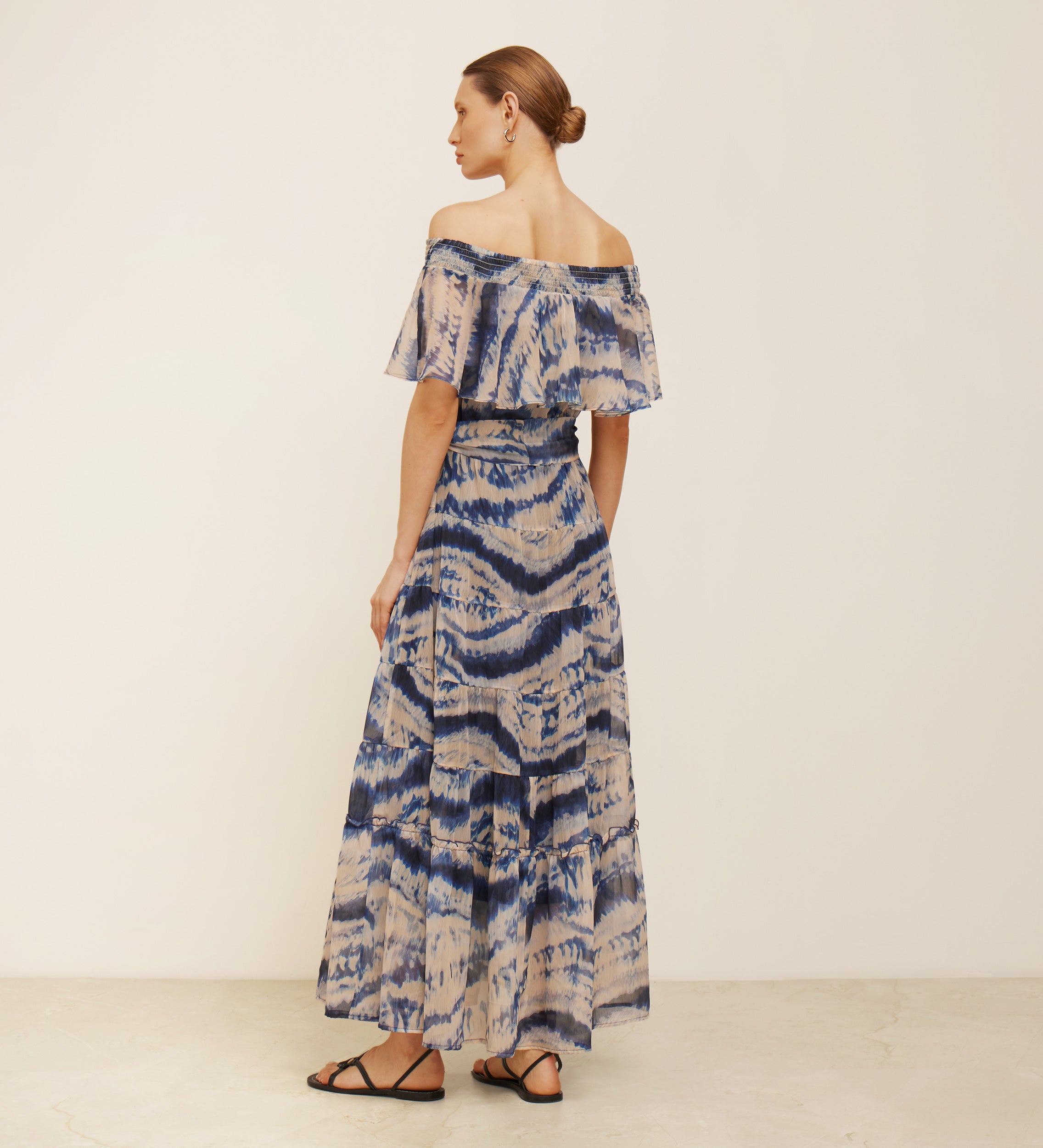 Flowing printed dress