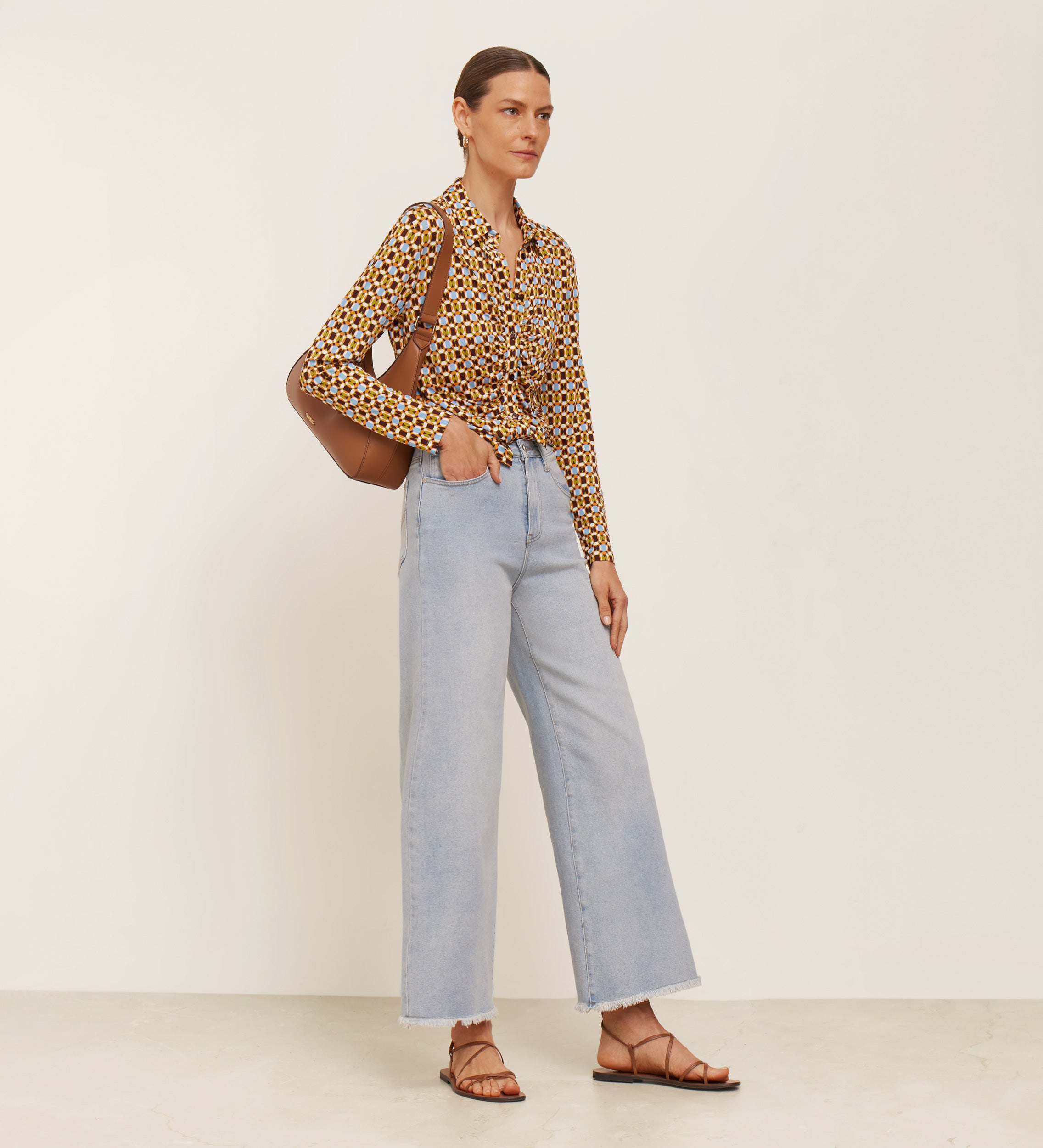 Chemise en maille imprimée