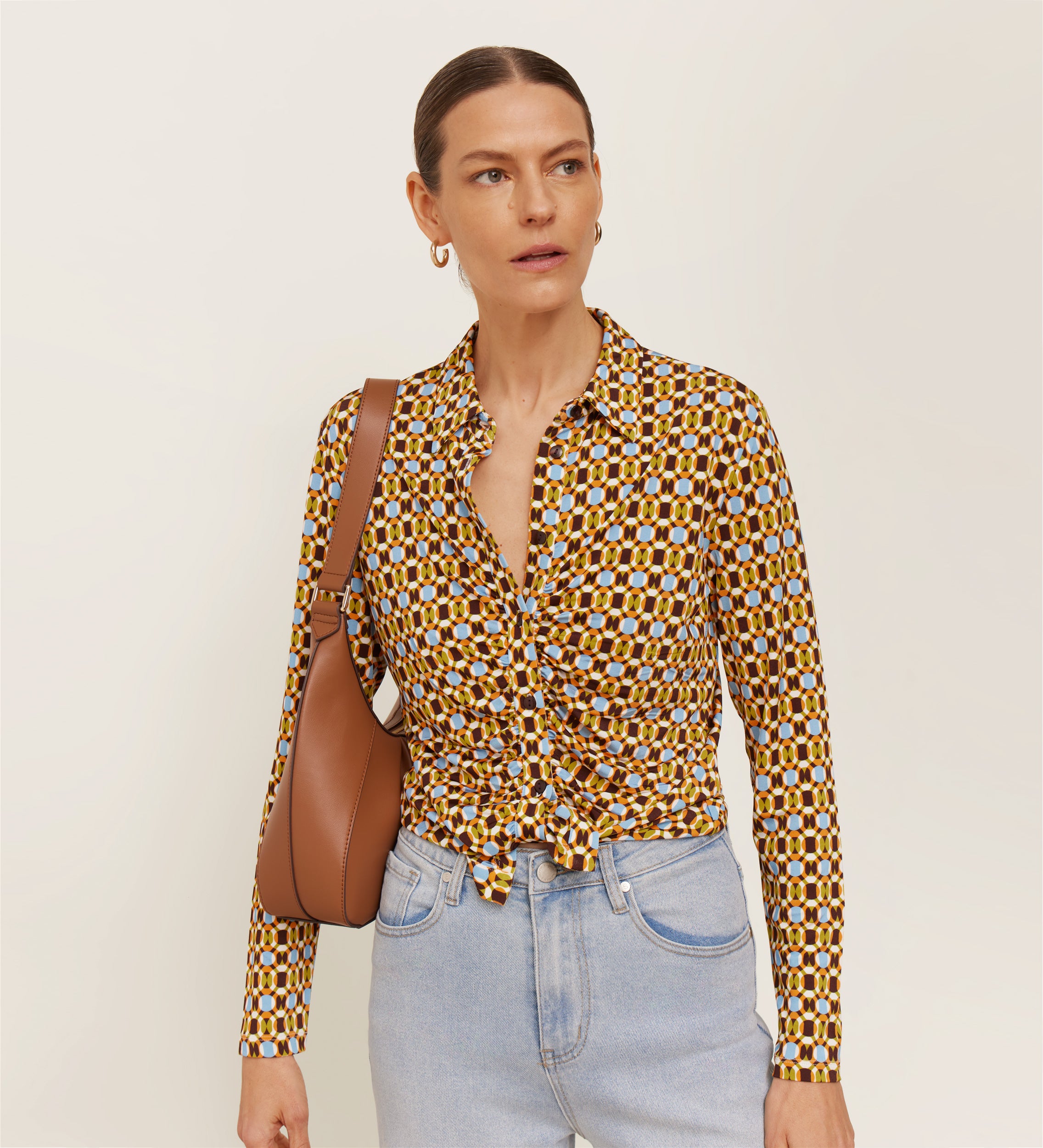 Chemise en maille imprimée