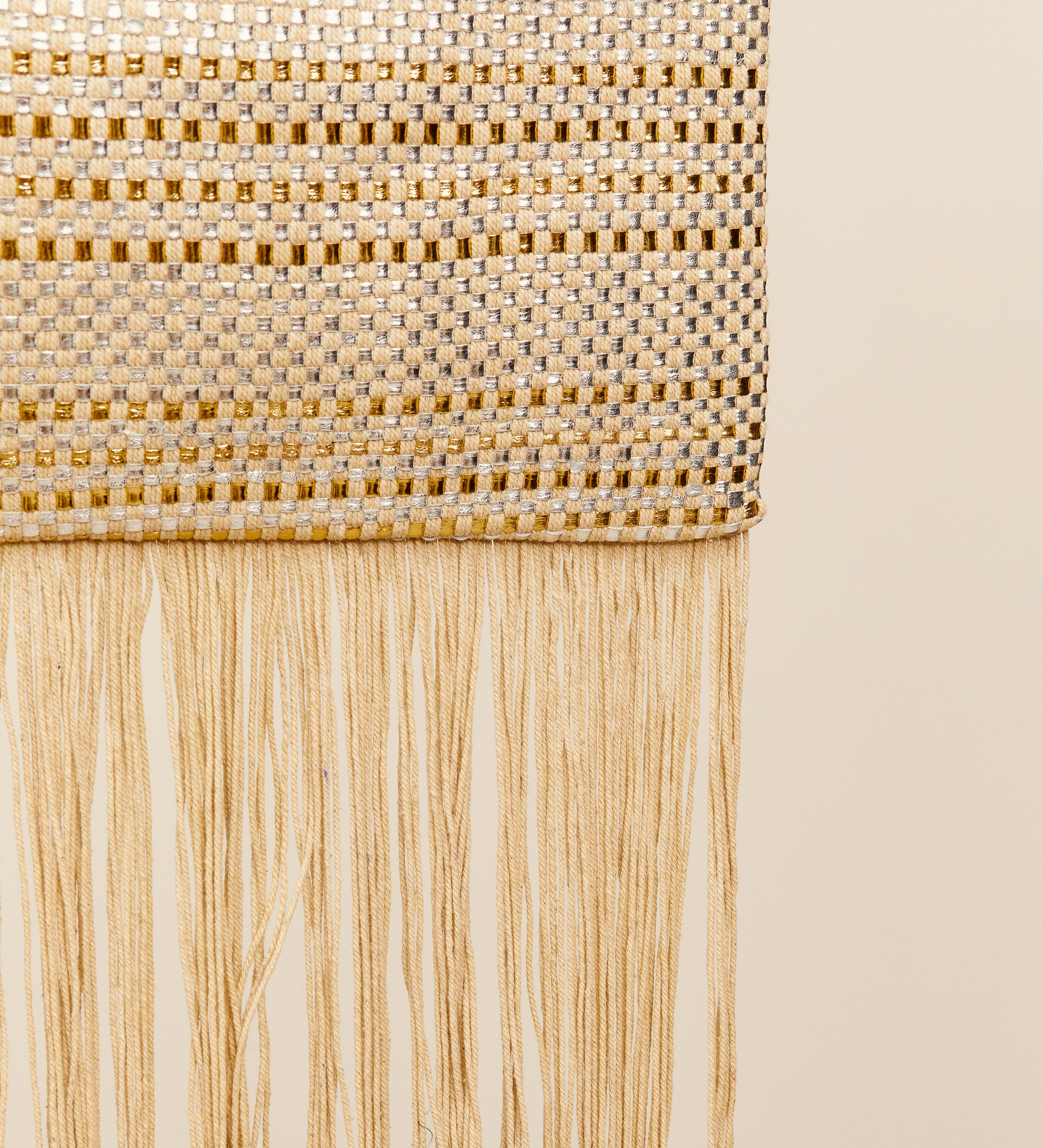 Metallic leather bag