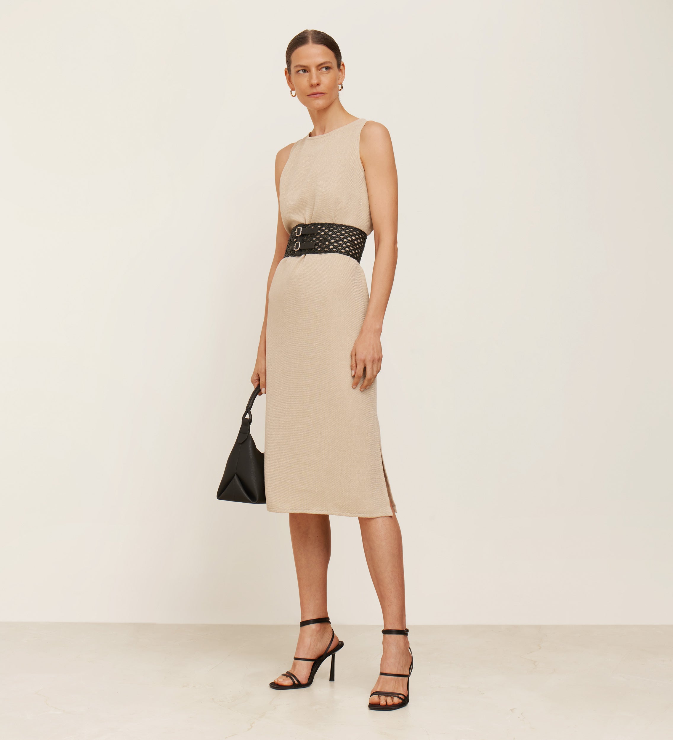 Pleated midi dress