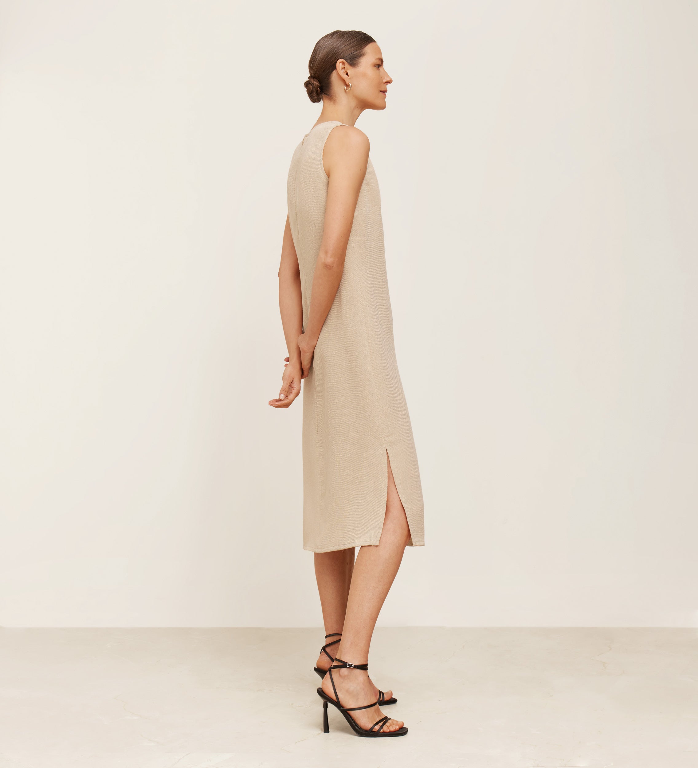Pleated midi dress