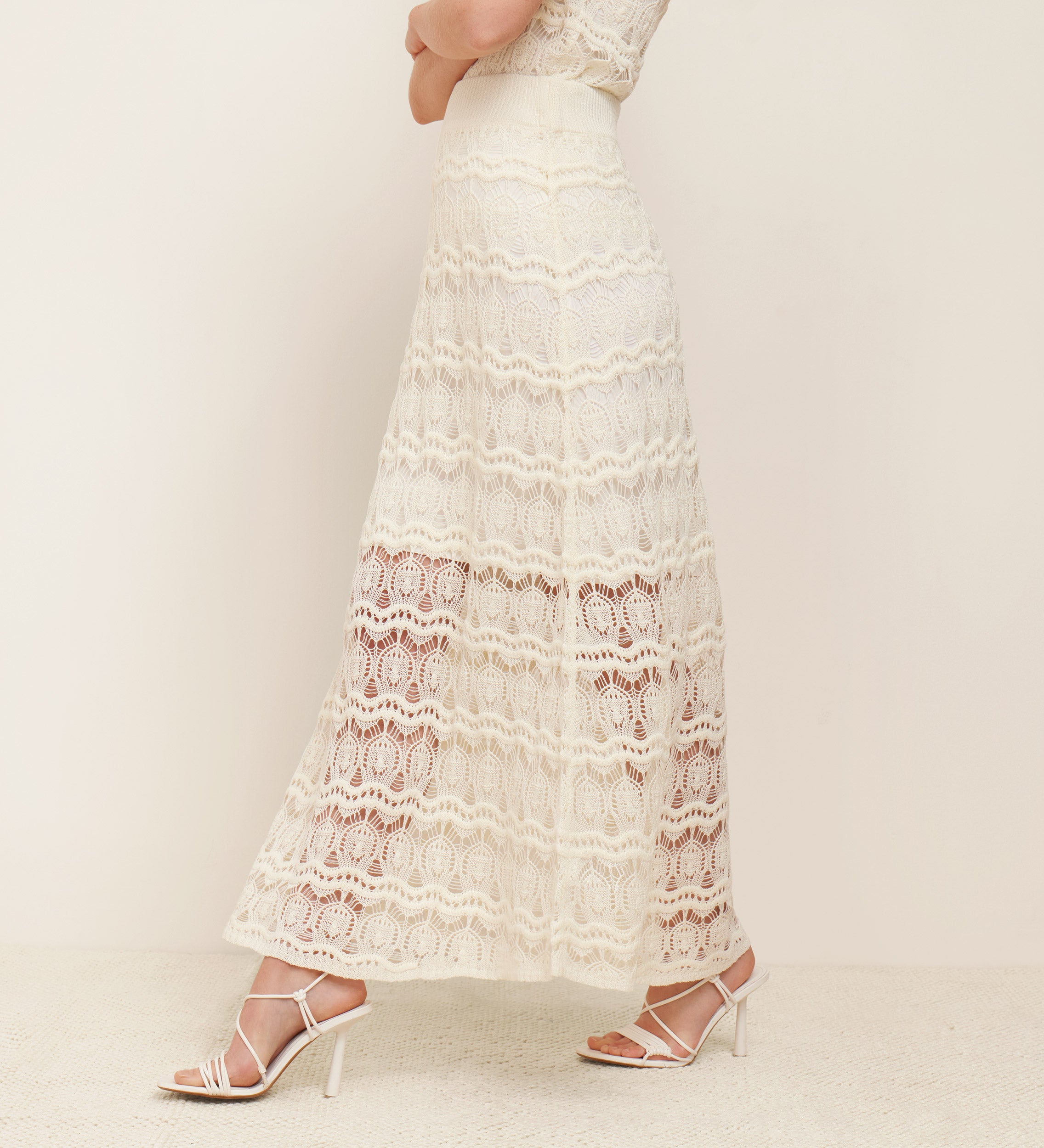 Falda tricot evasé