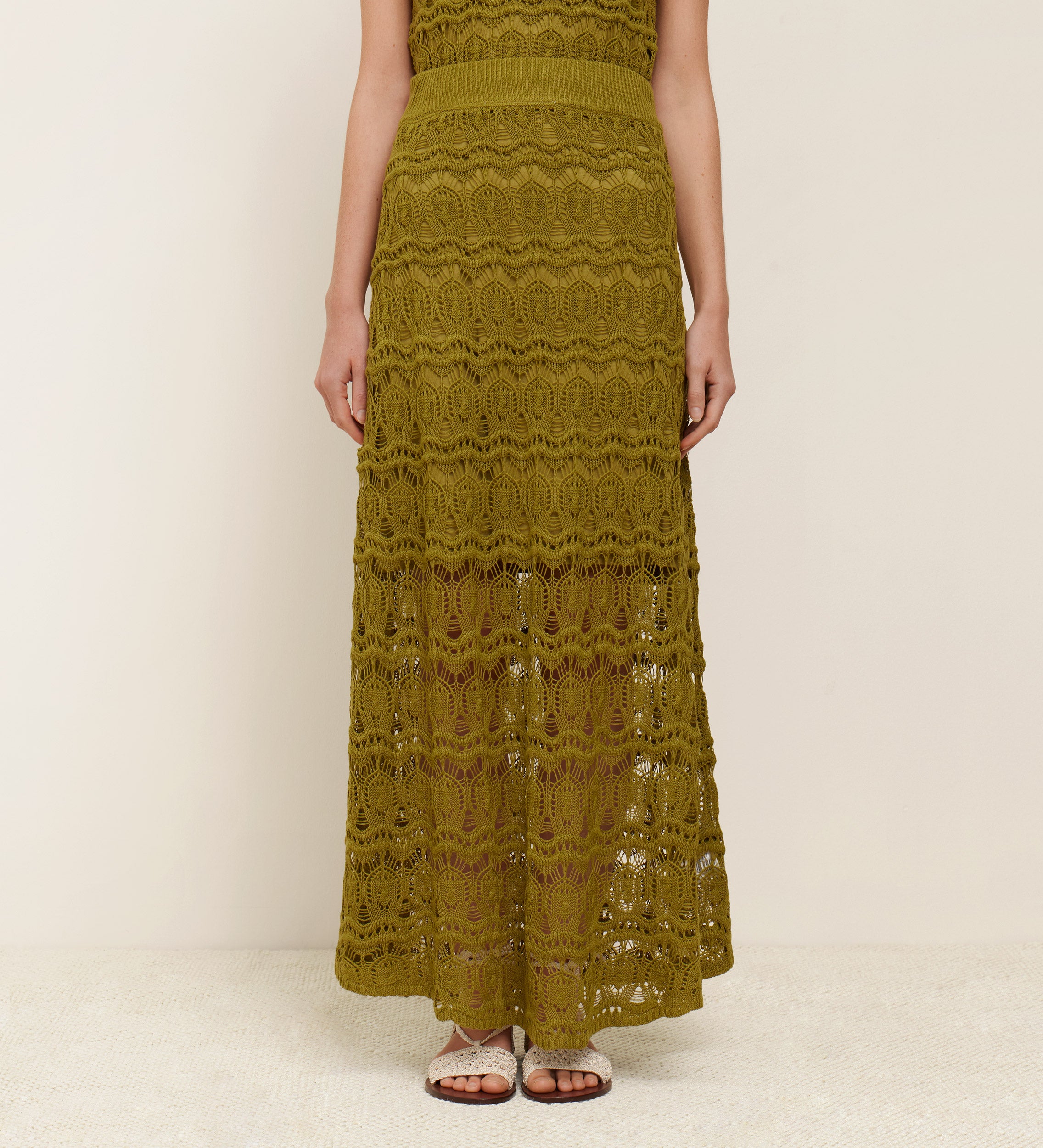 A-line tricot skirt
