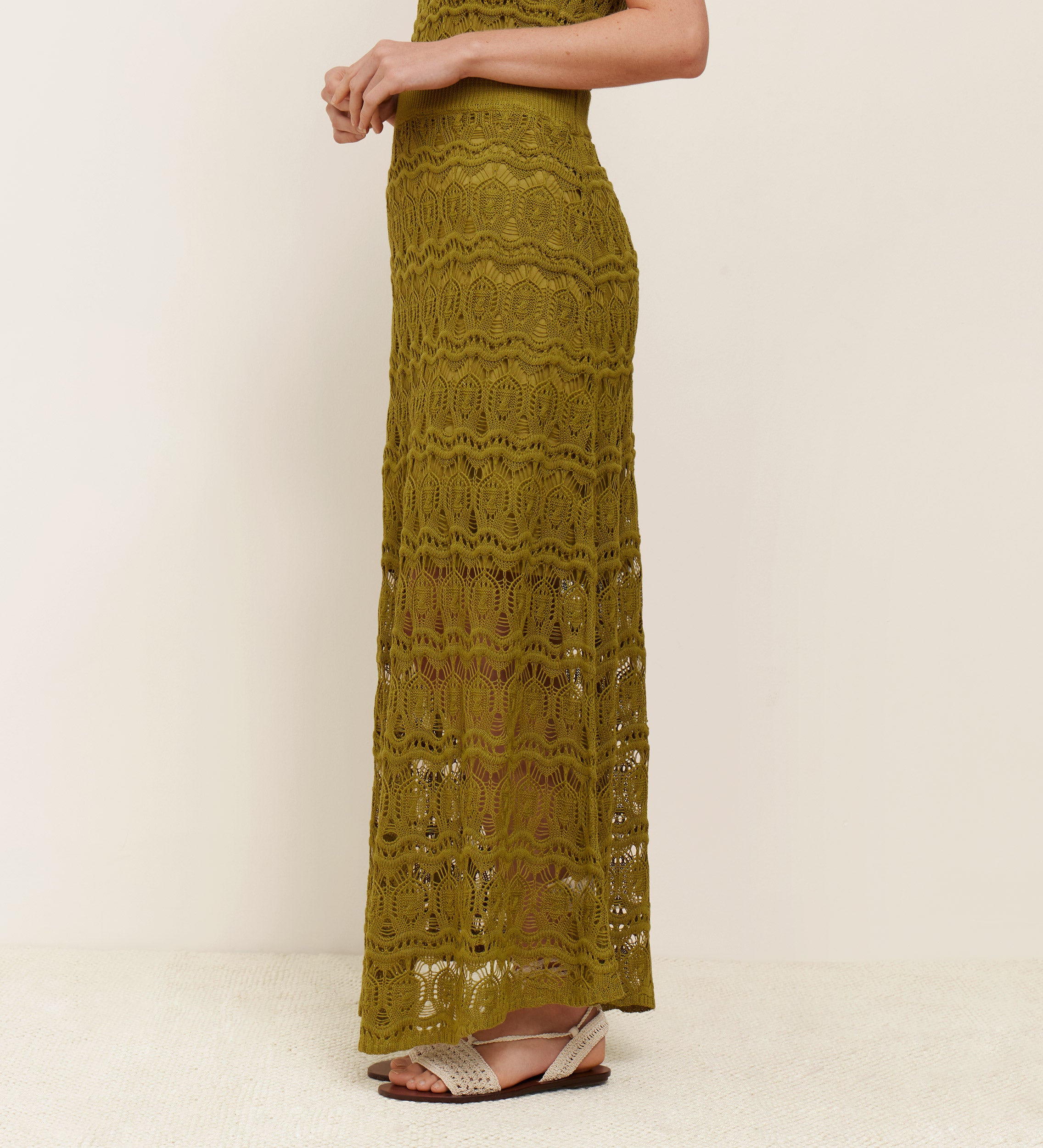 A-line tricot skirt