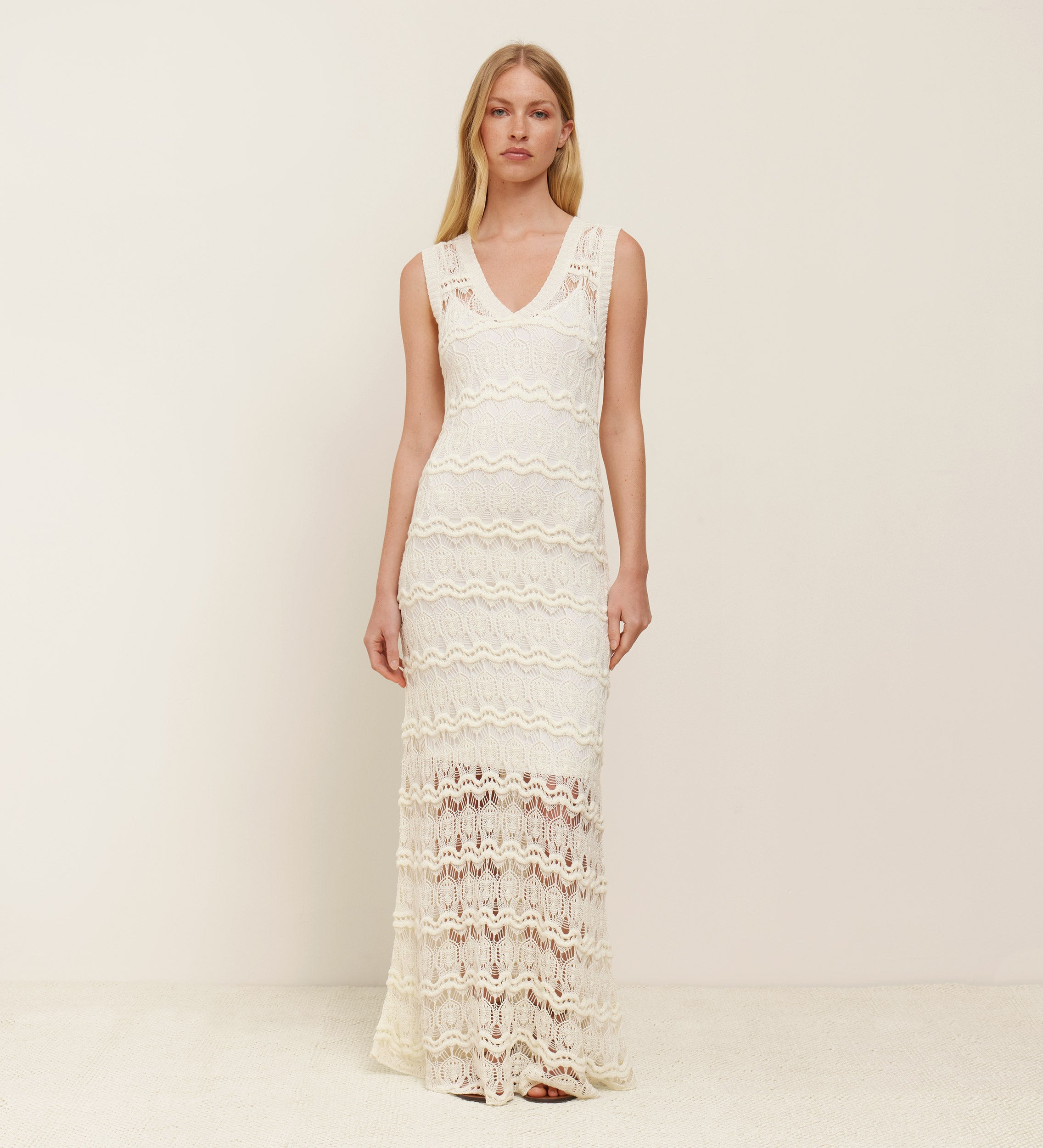 Robe en tricot ajouré