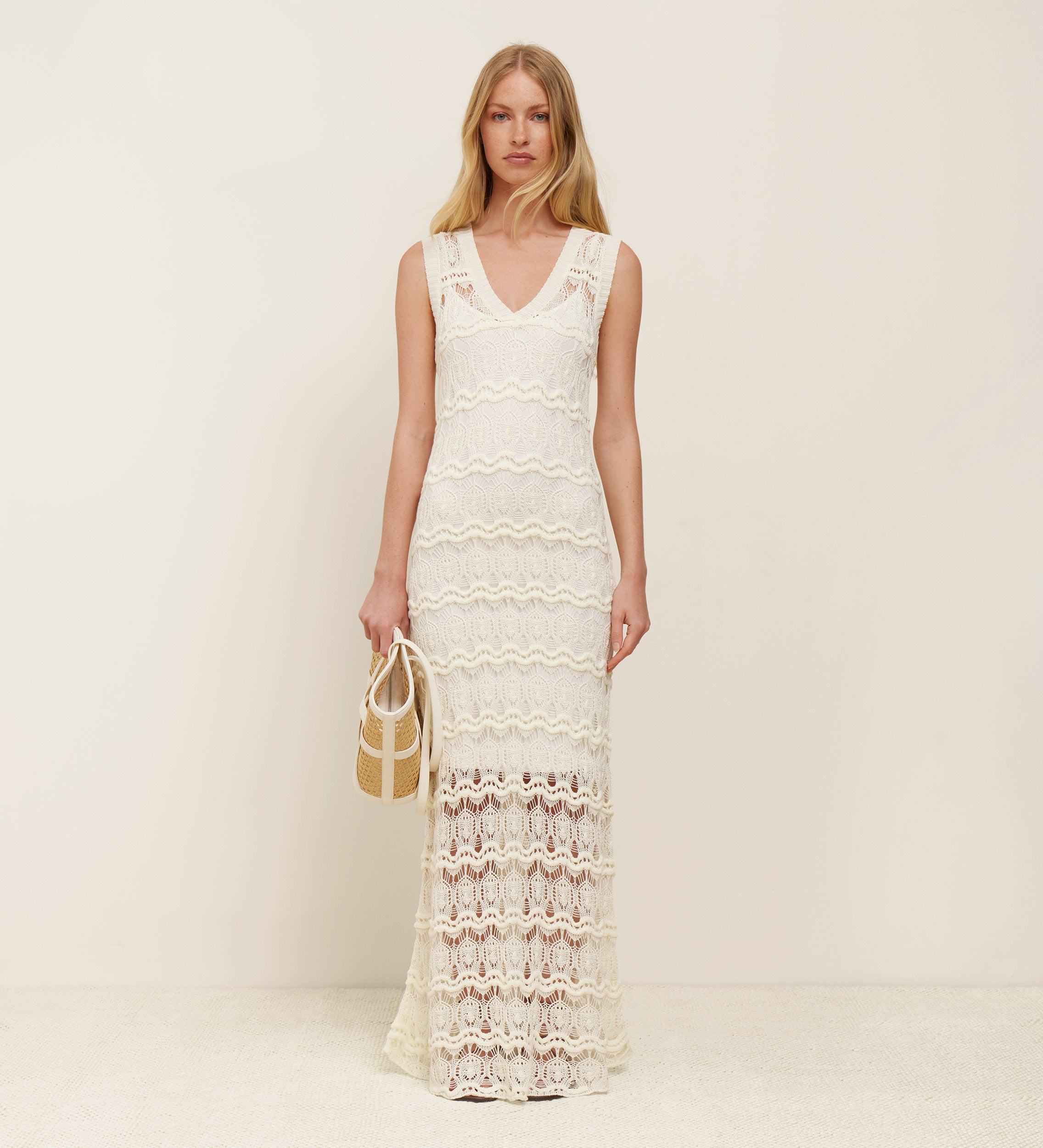 Robe en tricot ajouré