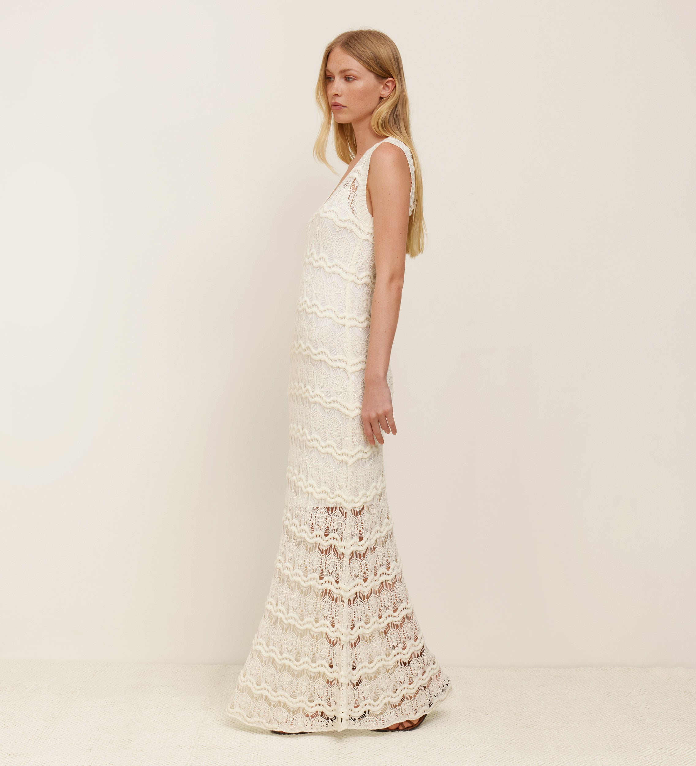 Robe en tricot ajouré