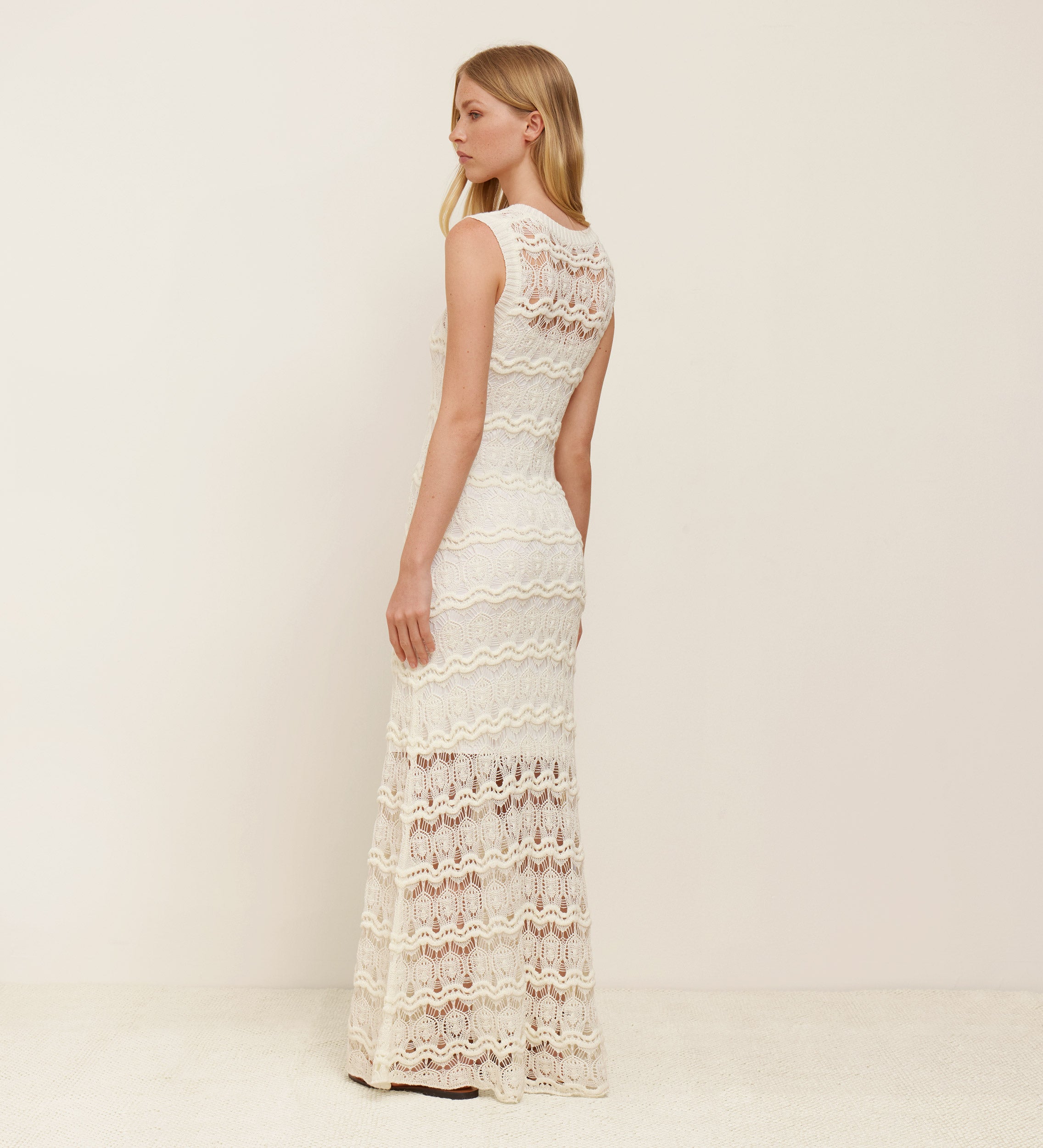 Robe en tricot ajouré
