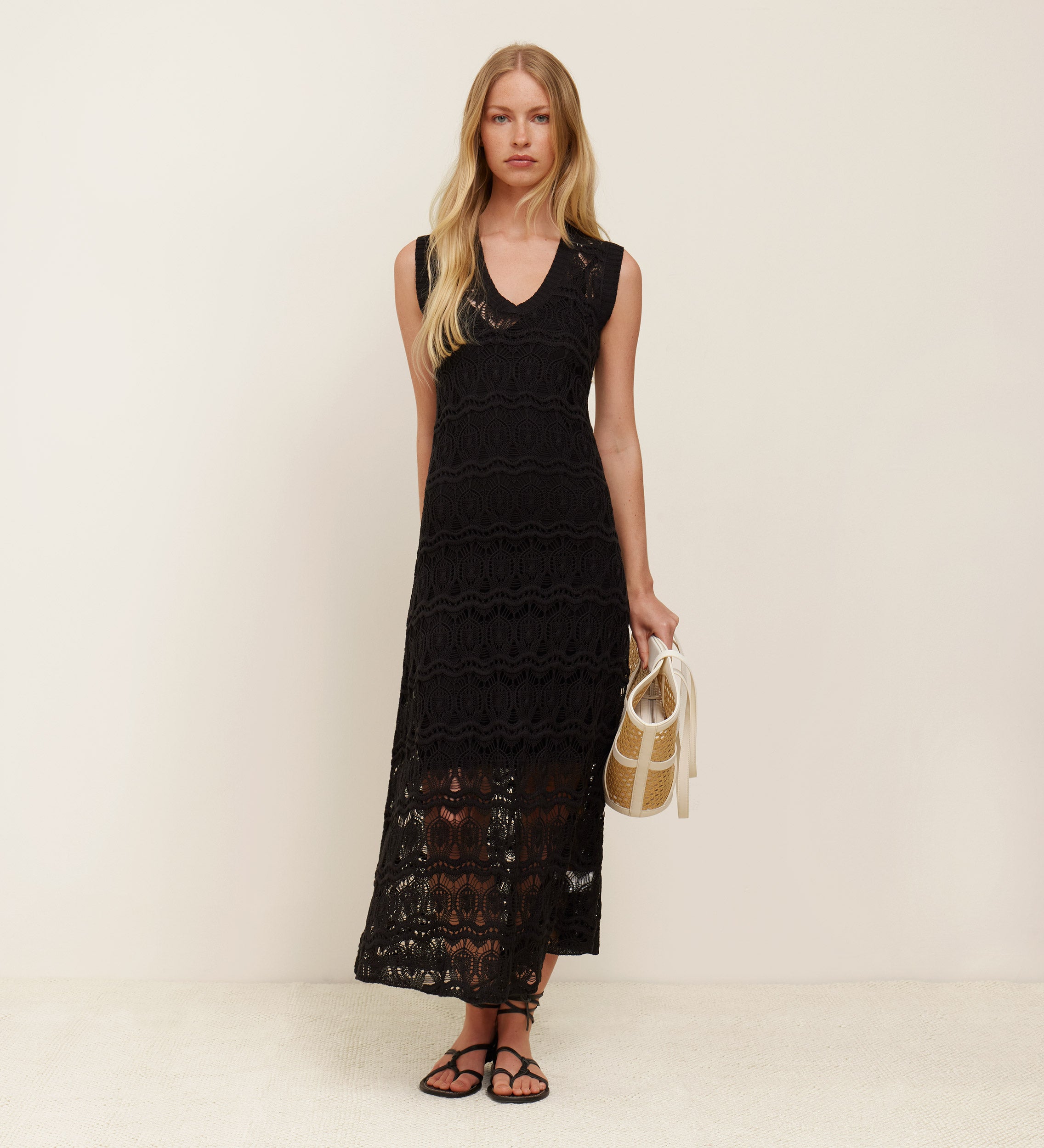 Robe en tricot ajouré