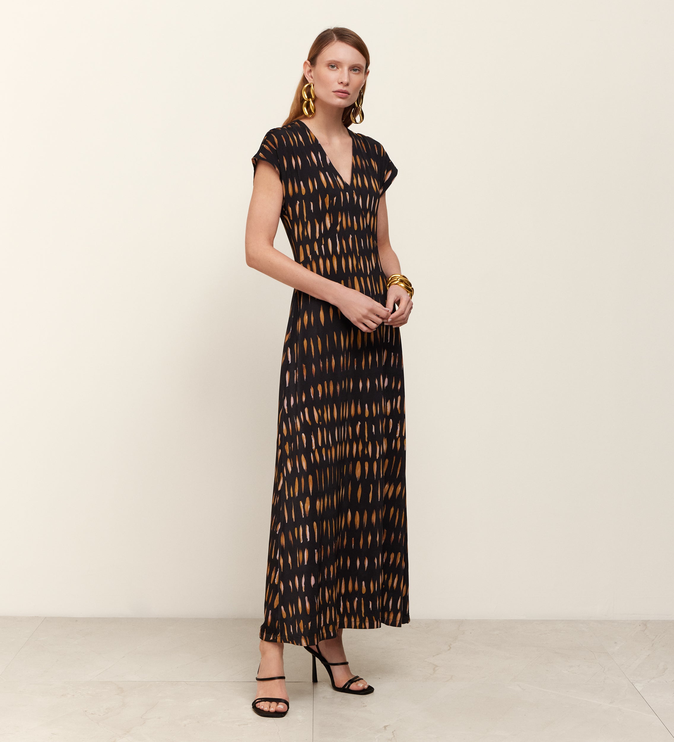 Printed knit dress