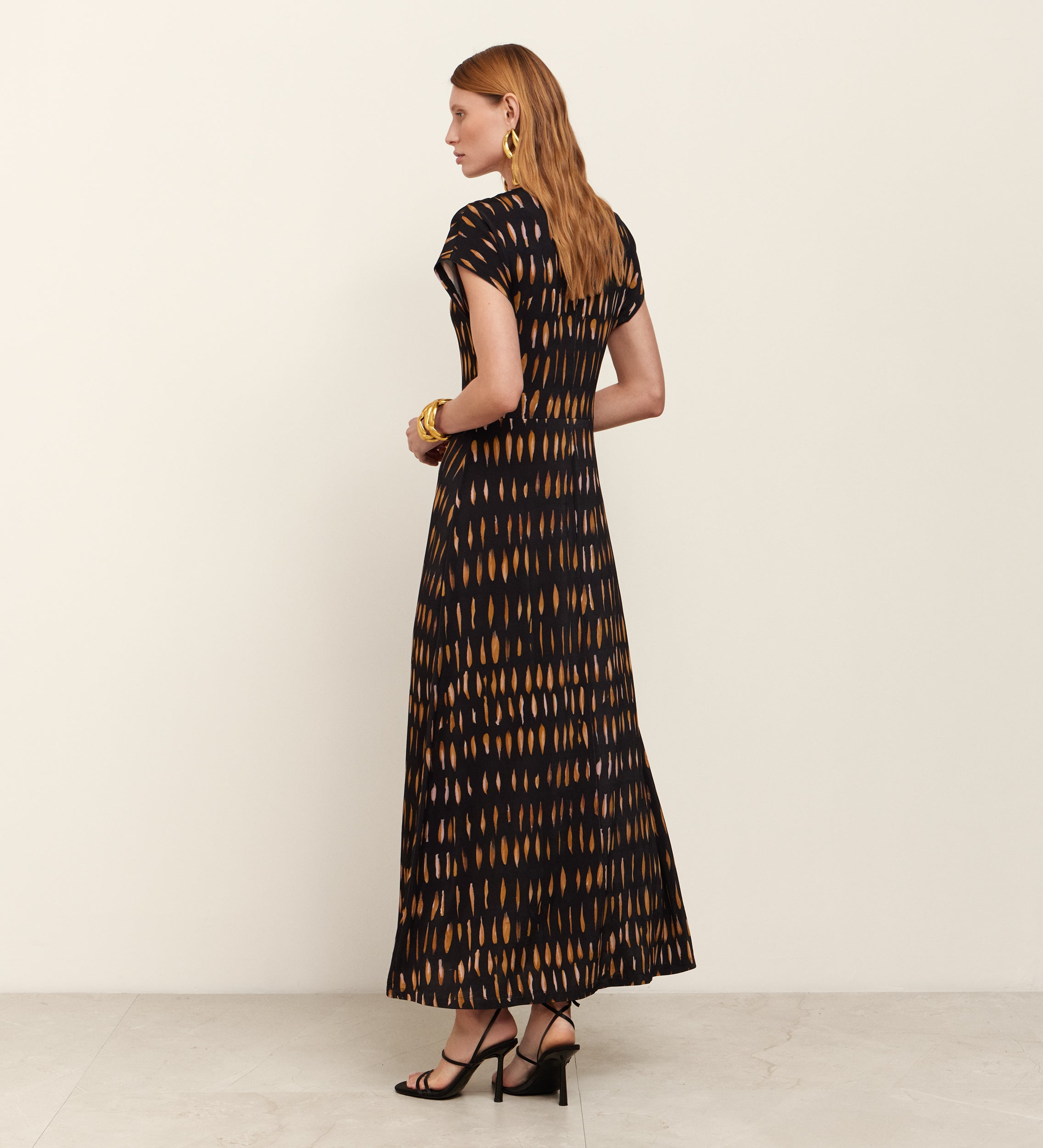 Printed knit dress
