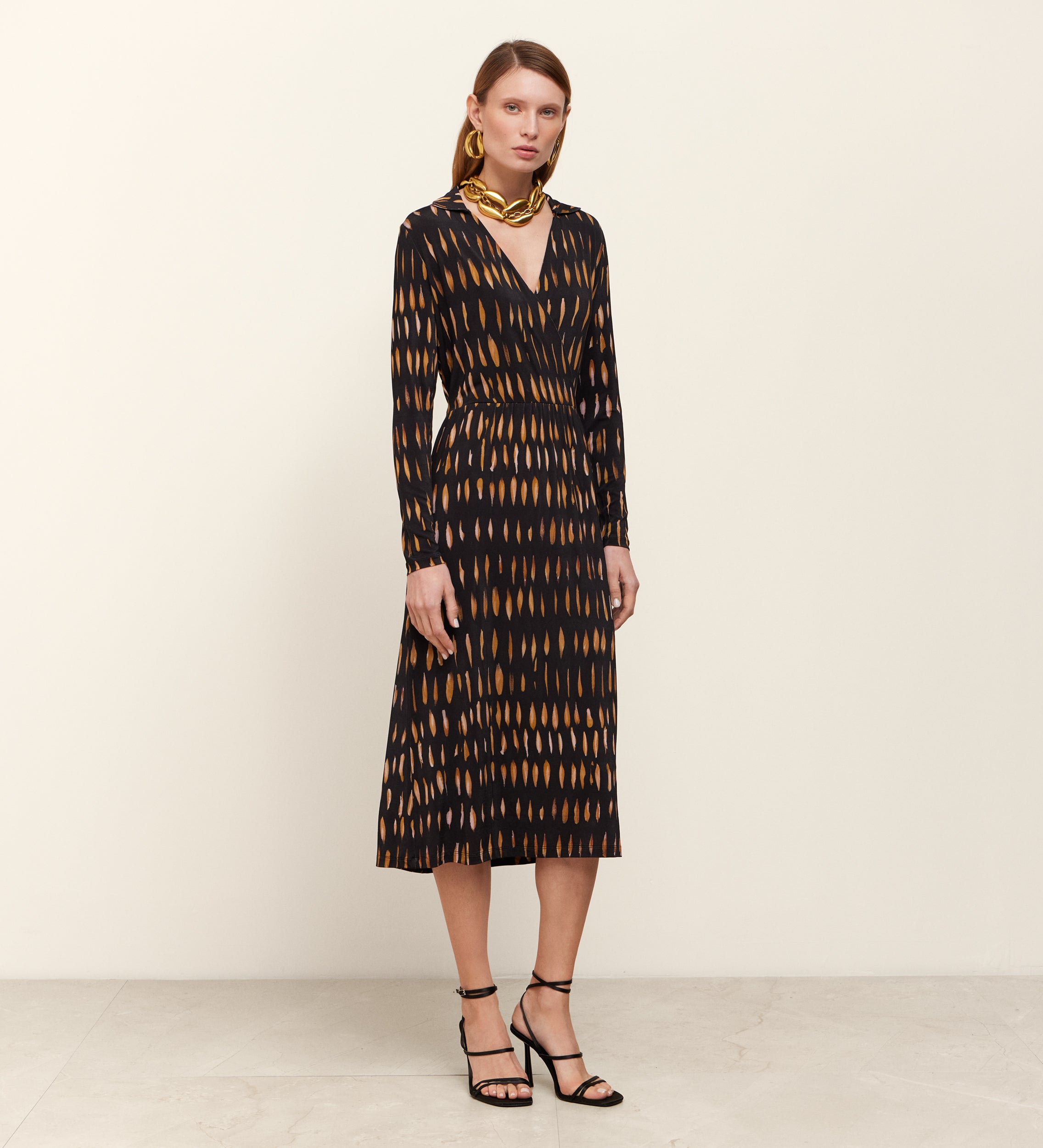 Robe en maille imprimée