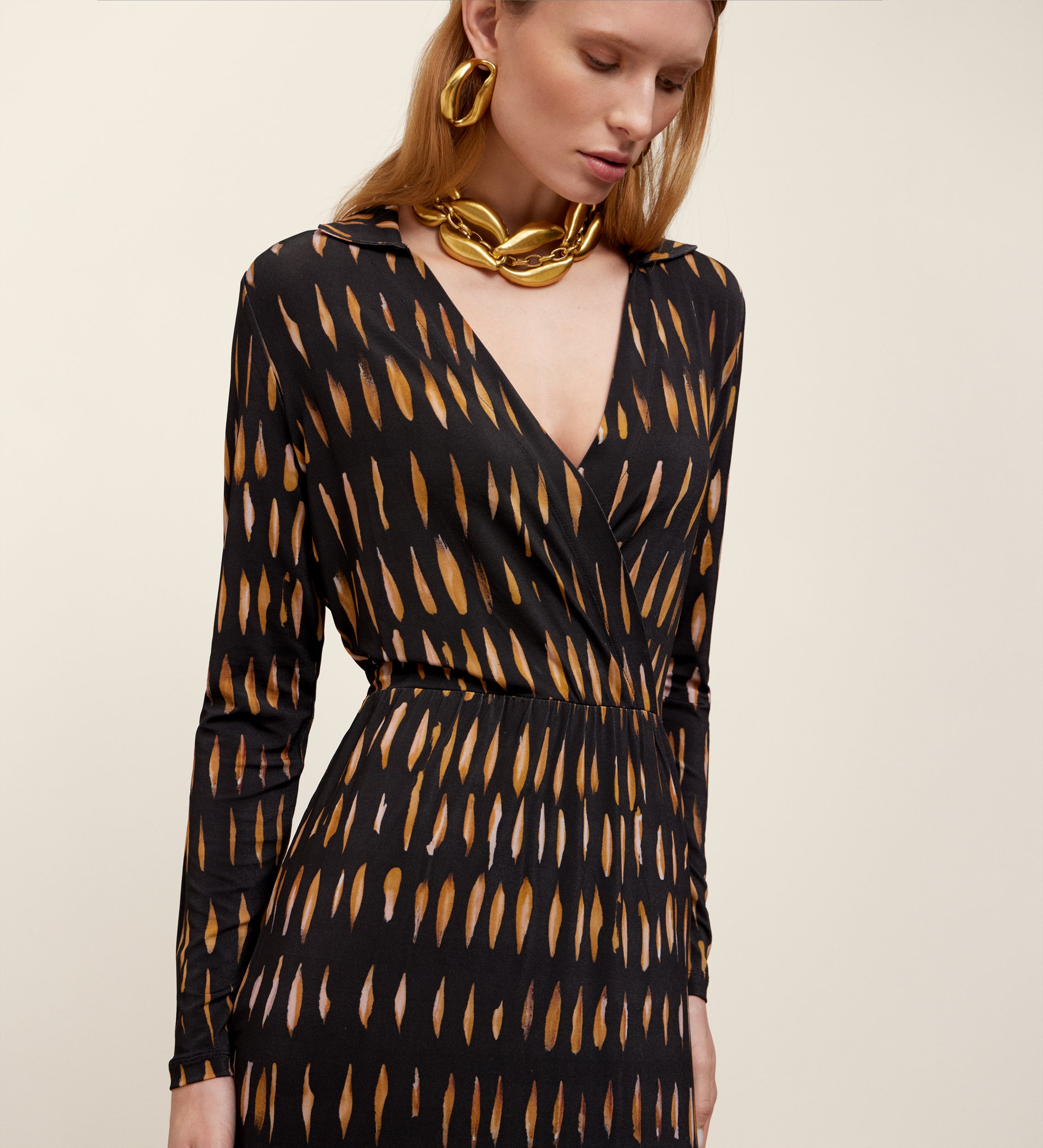 Robe en maille imprimée