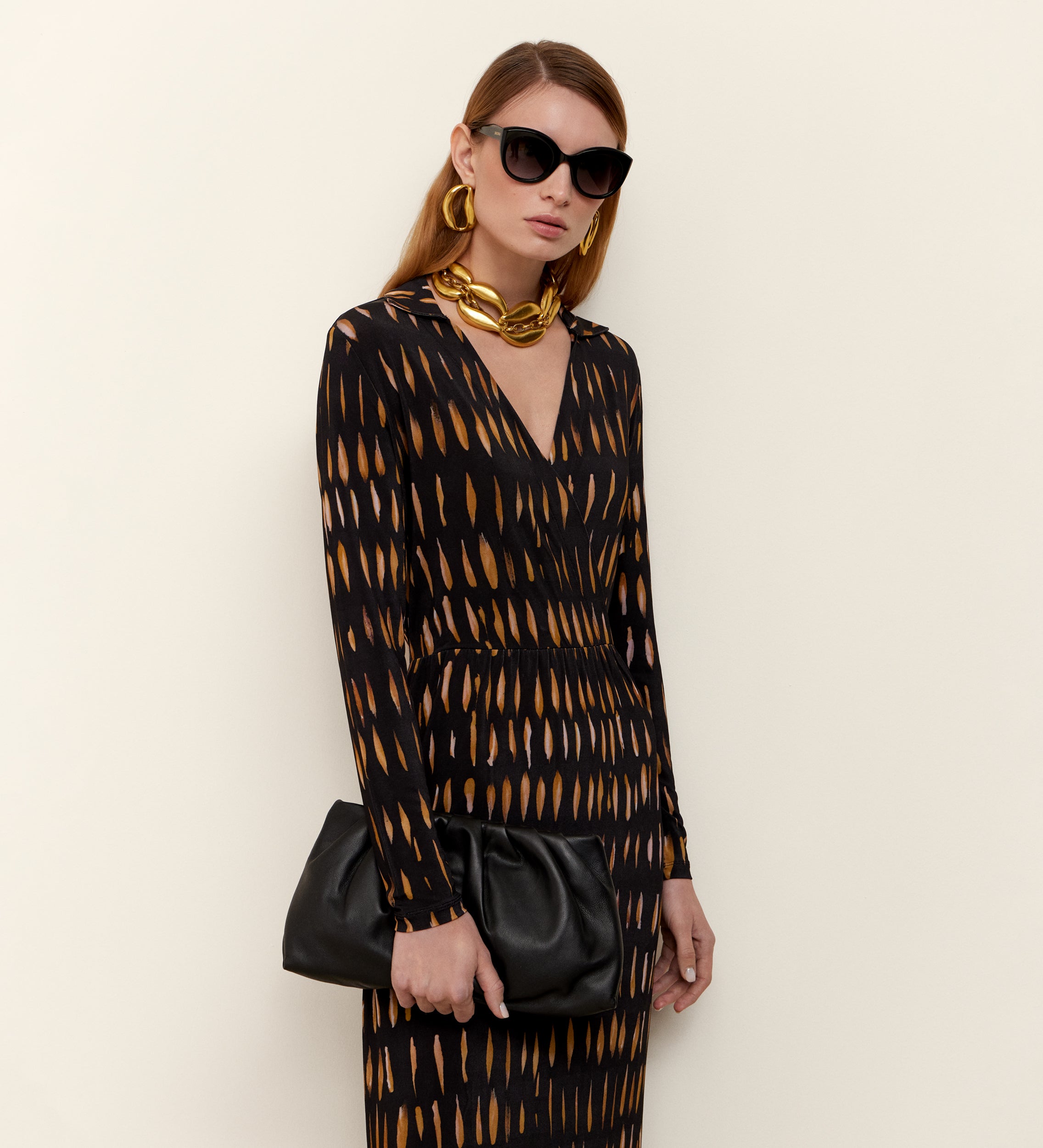 Robe en maille imprimée